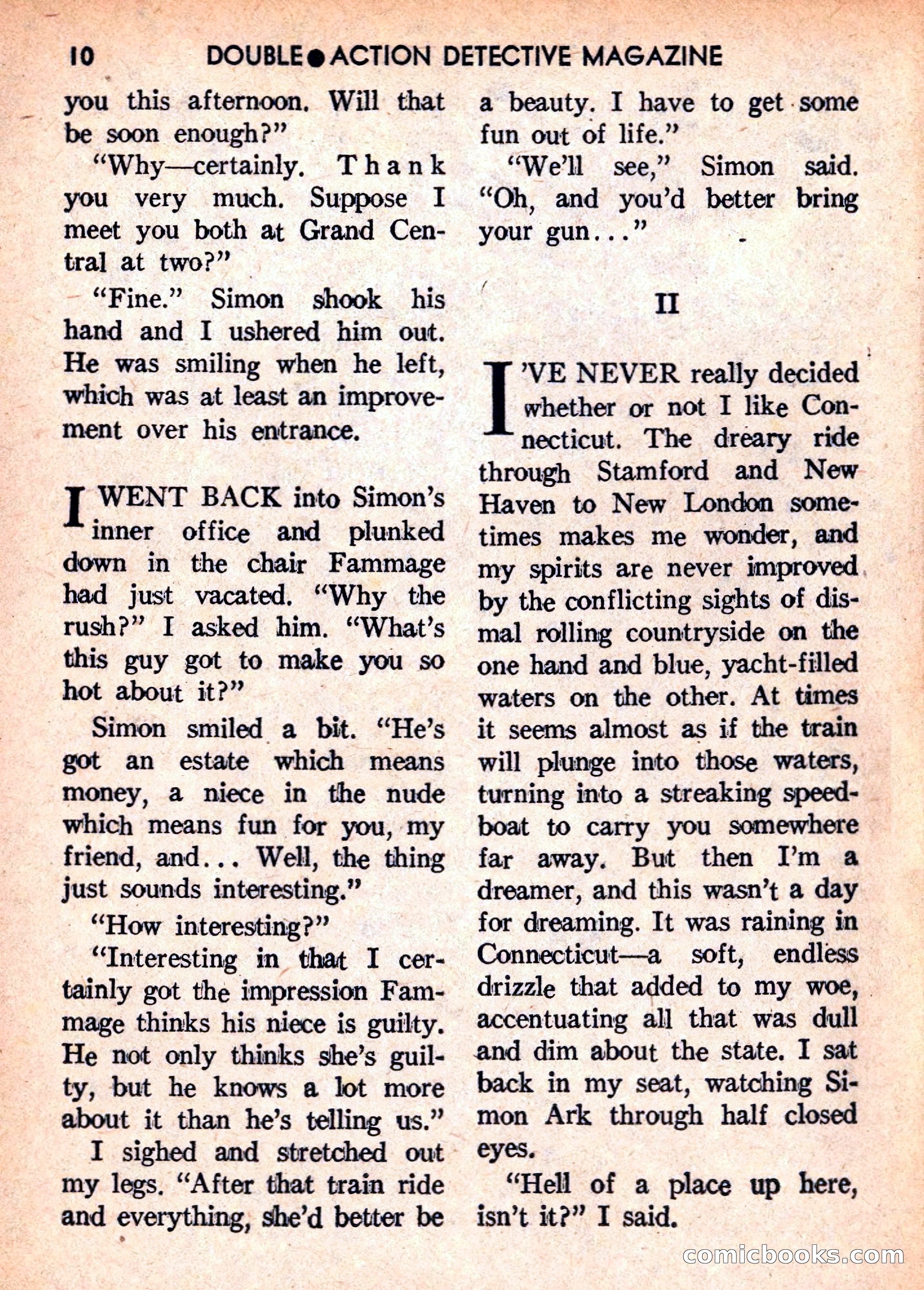Double Action Detective Magazine, September 1959 — page 10 of 132