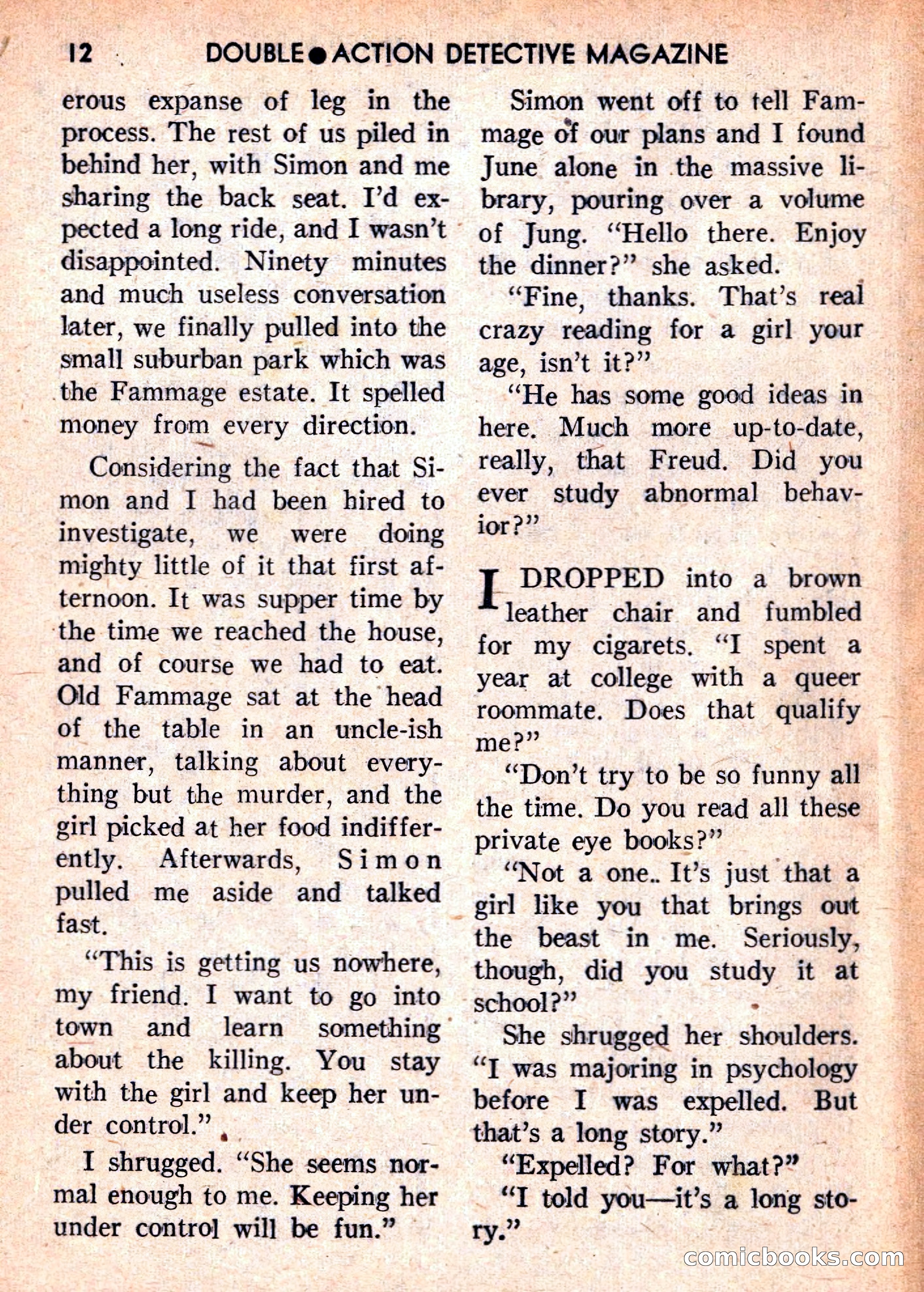 Double Action Detective Magazine, September 1959 — page 12 of 132