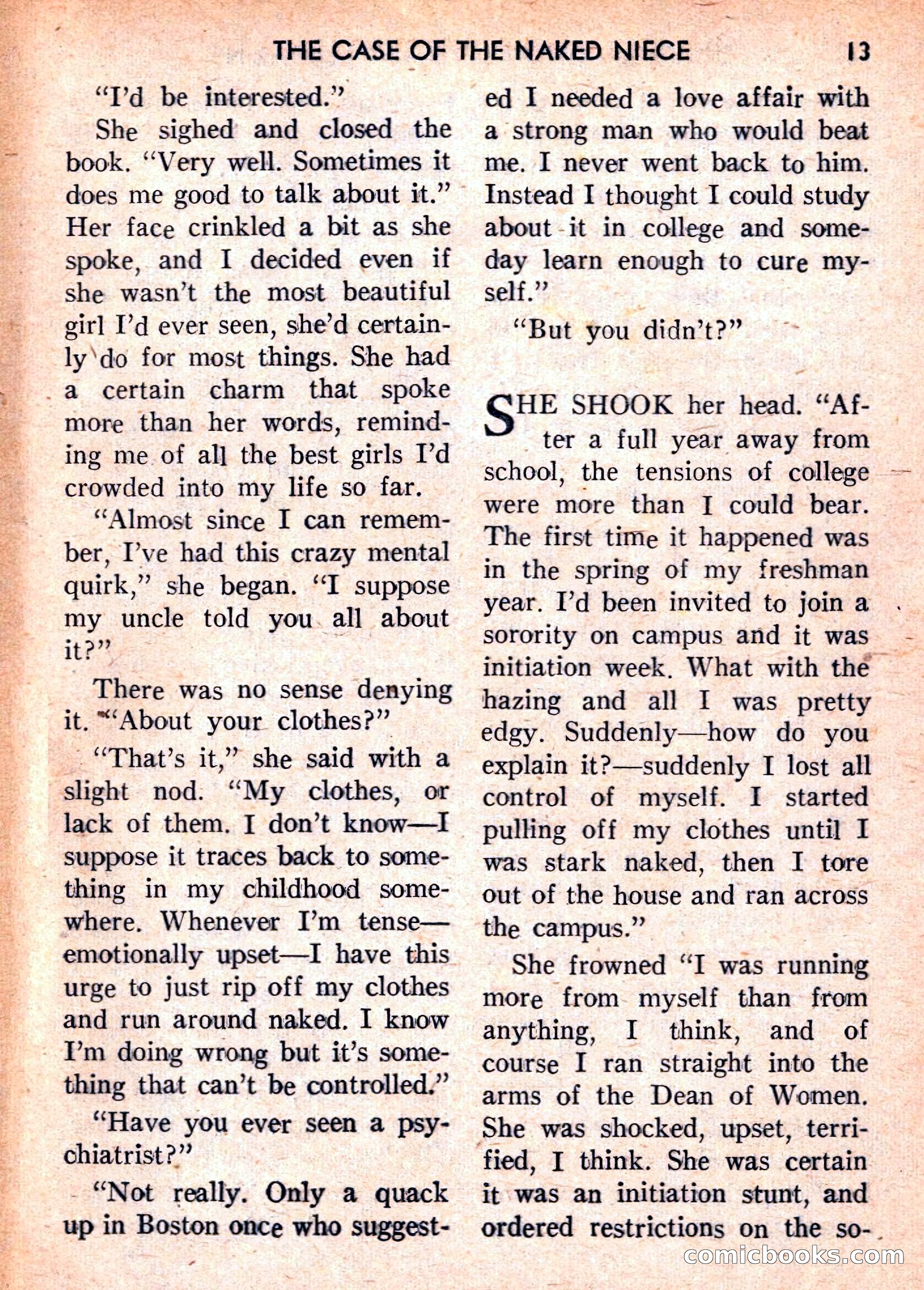 Double Action Detective Magazine, September 1959 — page 13 of 132