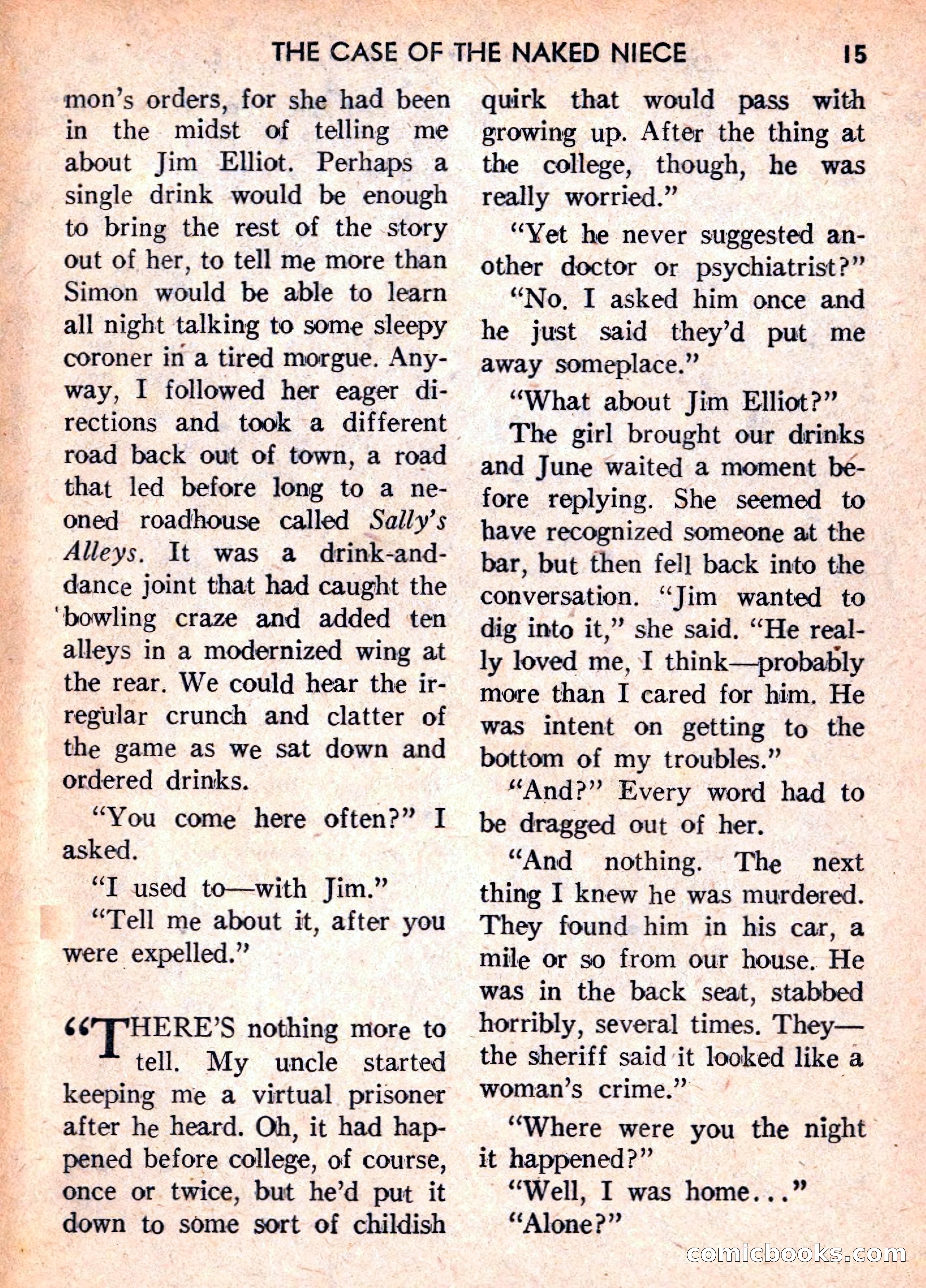 Double Action Detective Magazine, September 1959 — page 15 of 132