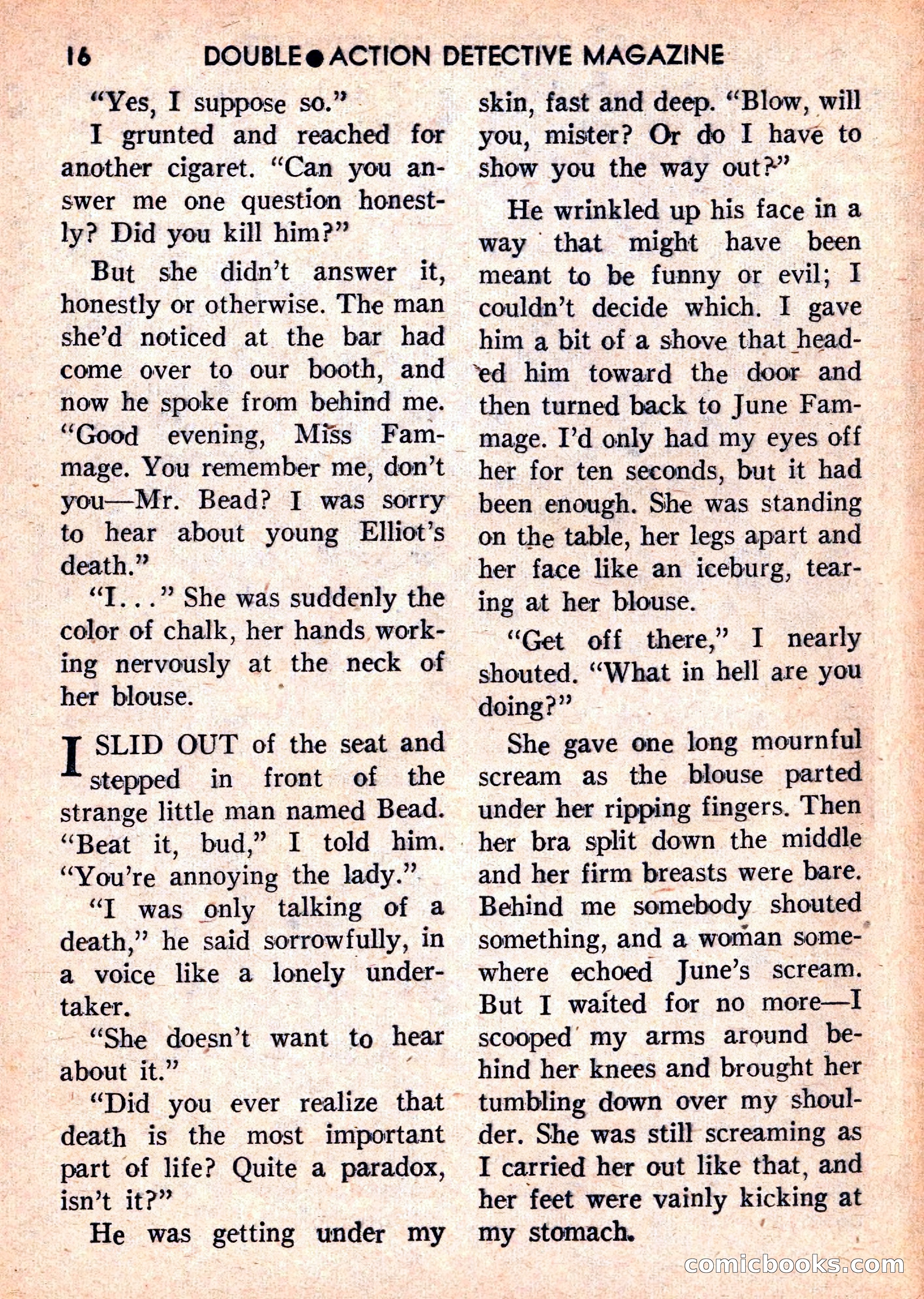 Double Action Detective Magazine, September 1959 — page 16 of 132