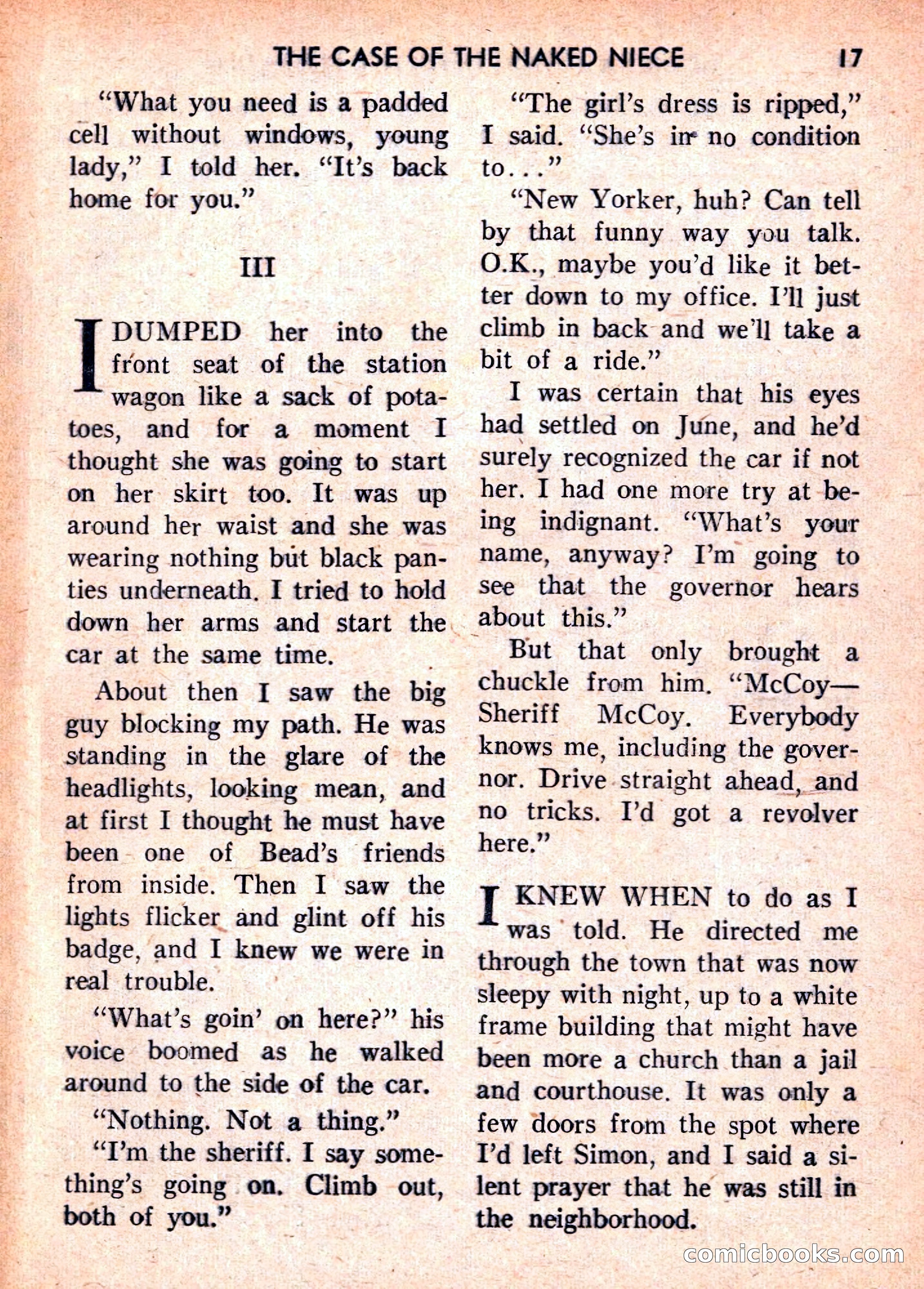 Double Action Detective Magazine, September 1959 — page 17 of 132