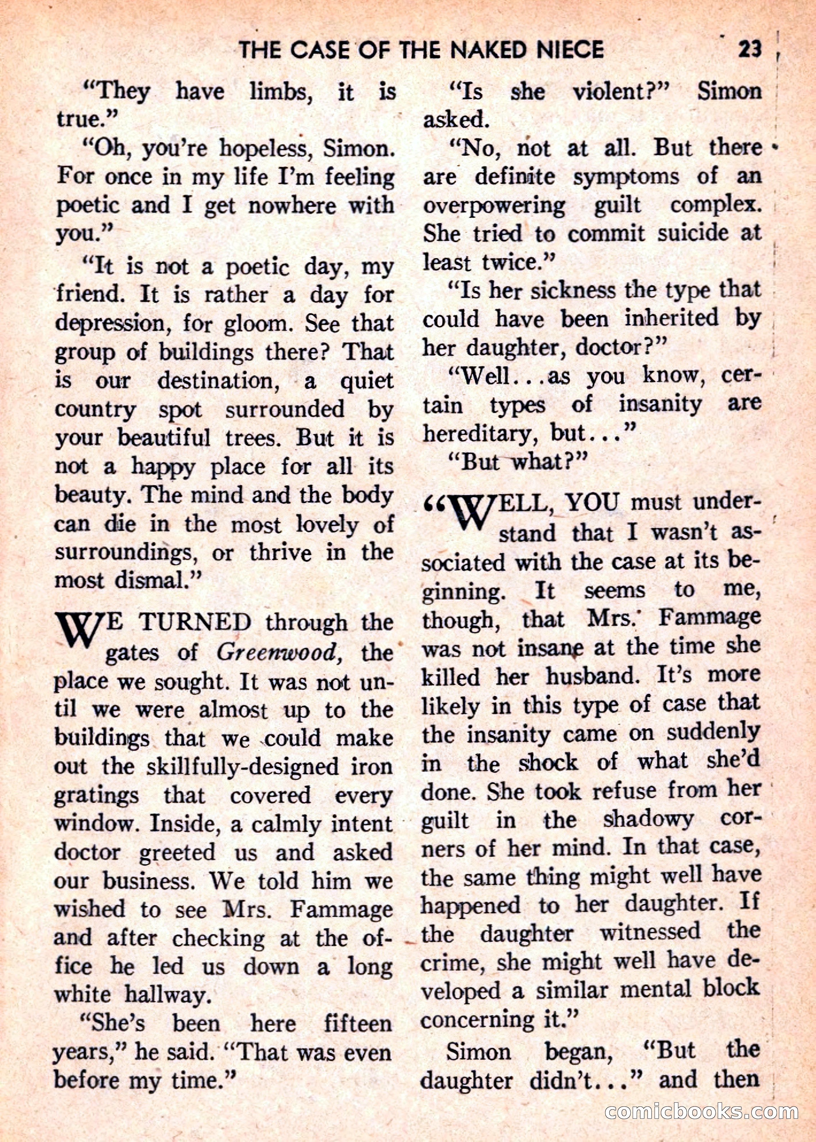 Double Action Detective Magazine, September 1959 — page 23 of 132