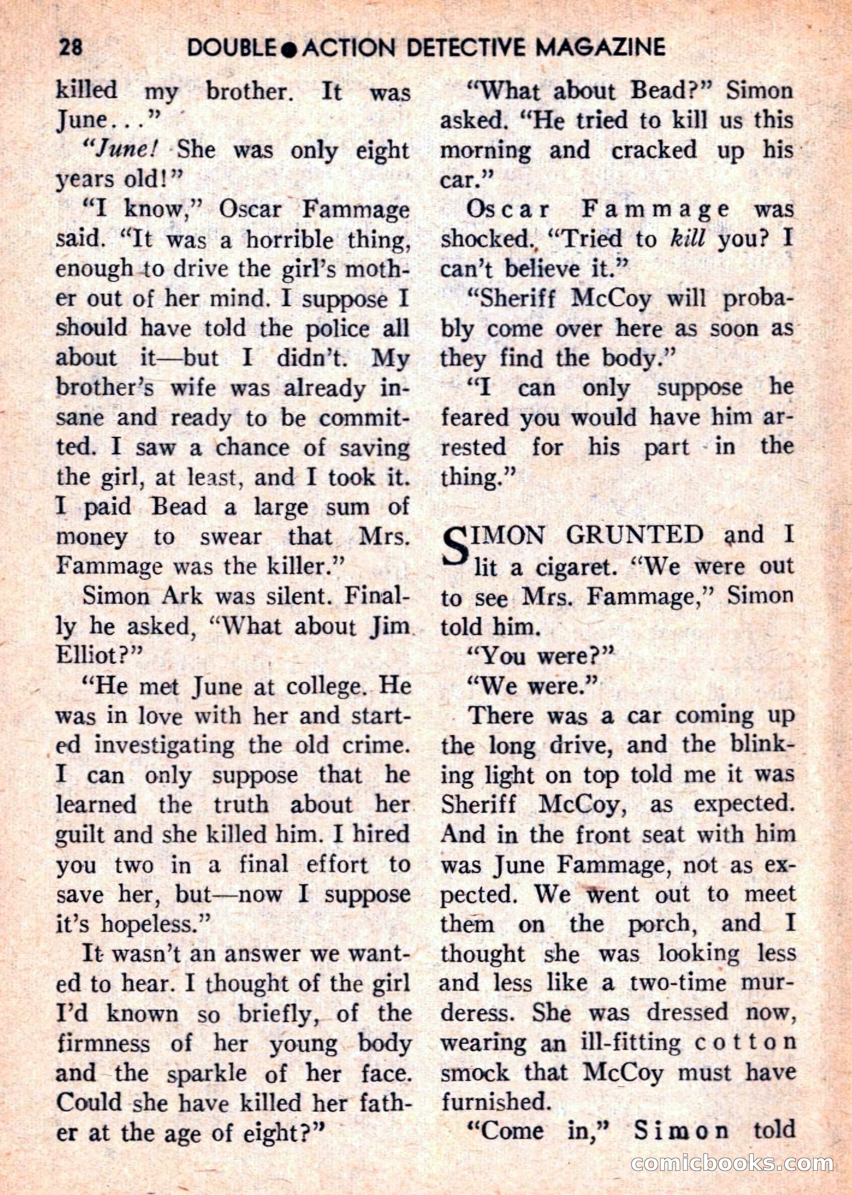 Double Action Detective Magazine, September 1959 — page 28 of 132