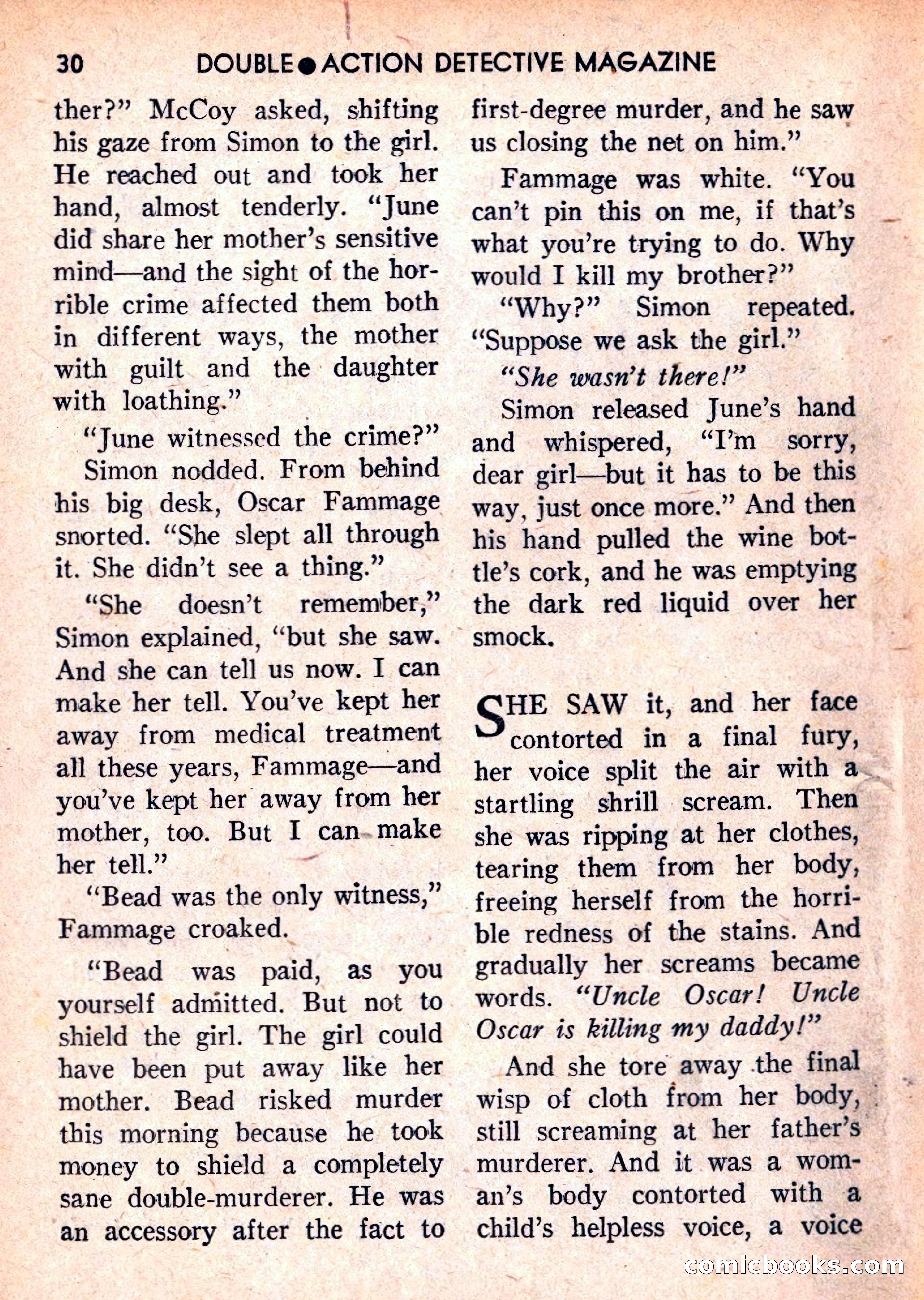 Double Action Detective Magazine, September 1959 — page 30 of 132