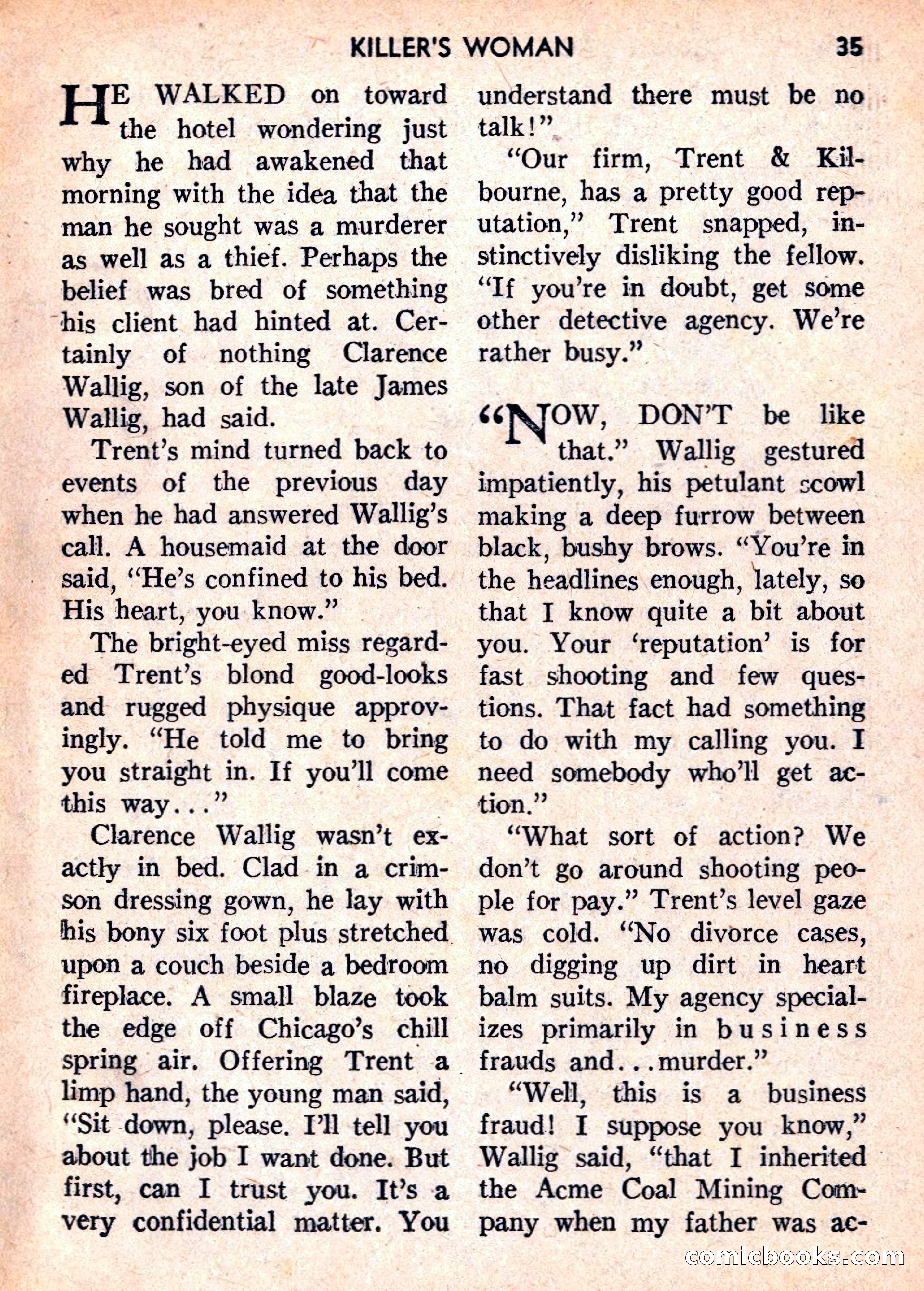 Double Action Detective Magazine, September 1959 — page 35 of 132