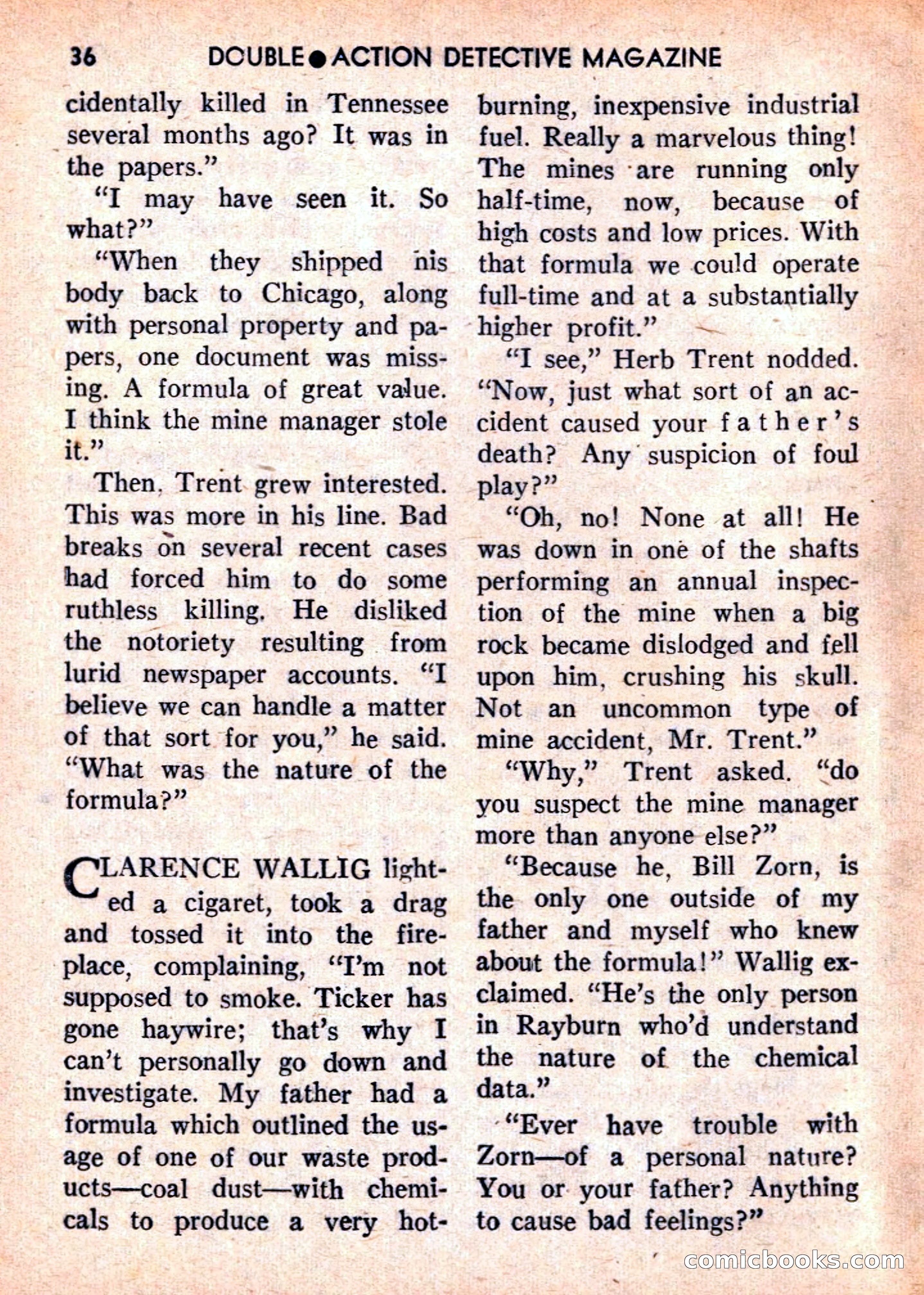 Double Action Detective Magazine, September 1959 — page 36 of 132