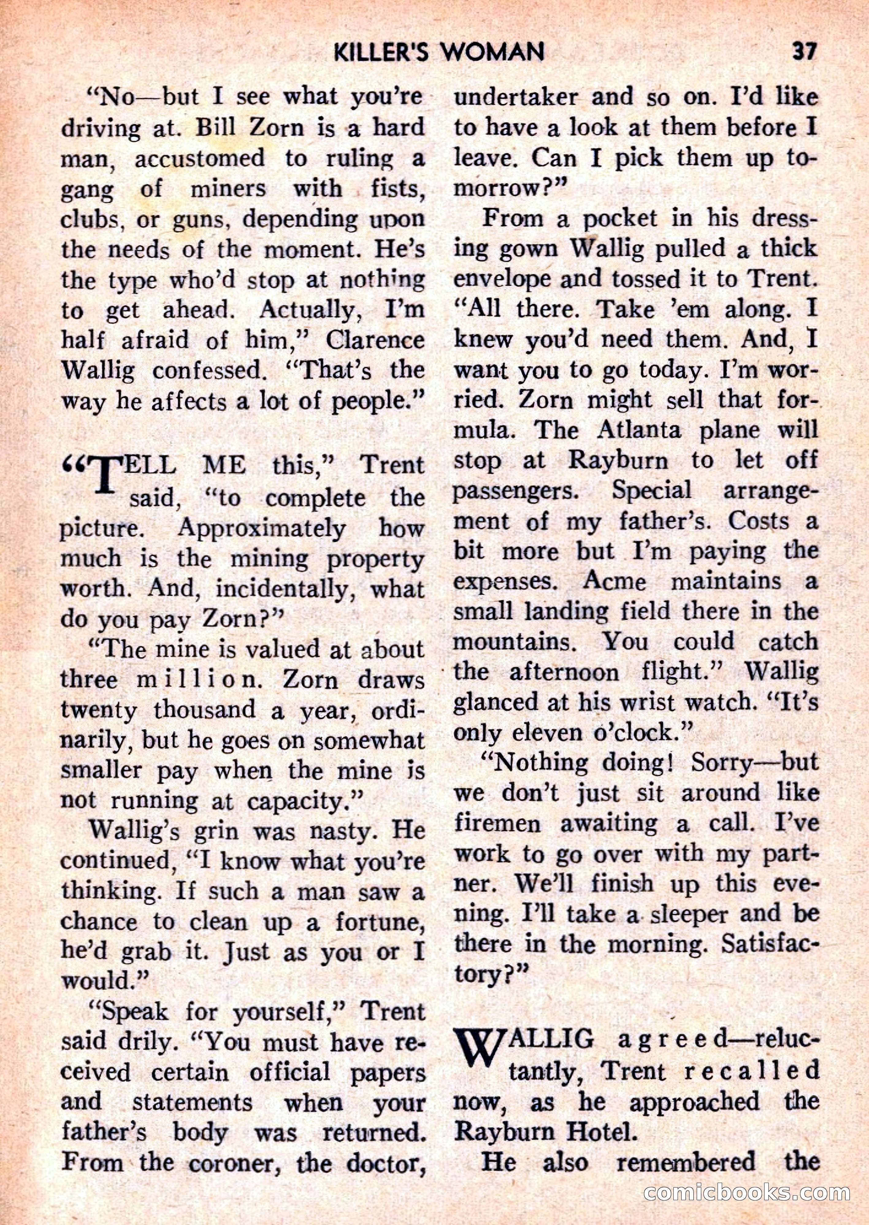 Double Action Detective Magazine, September 1959 — page 37 of 132