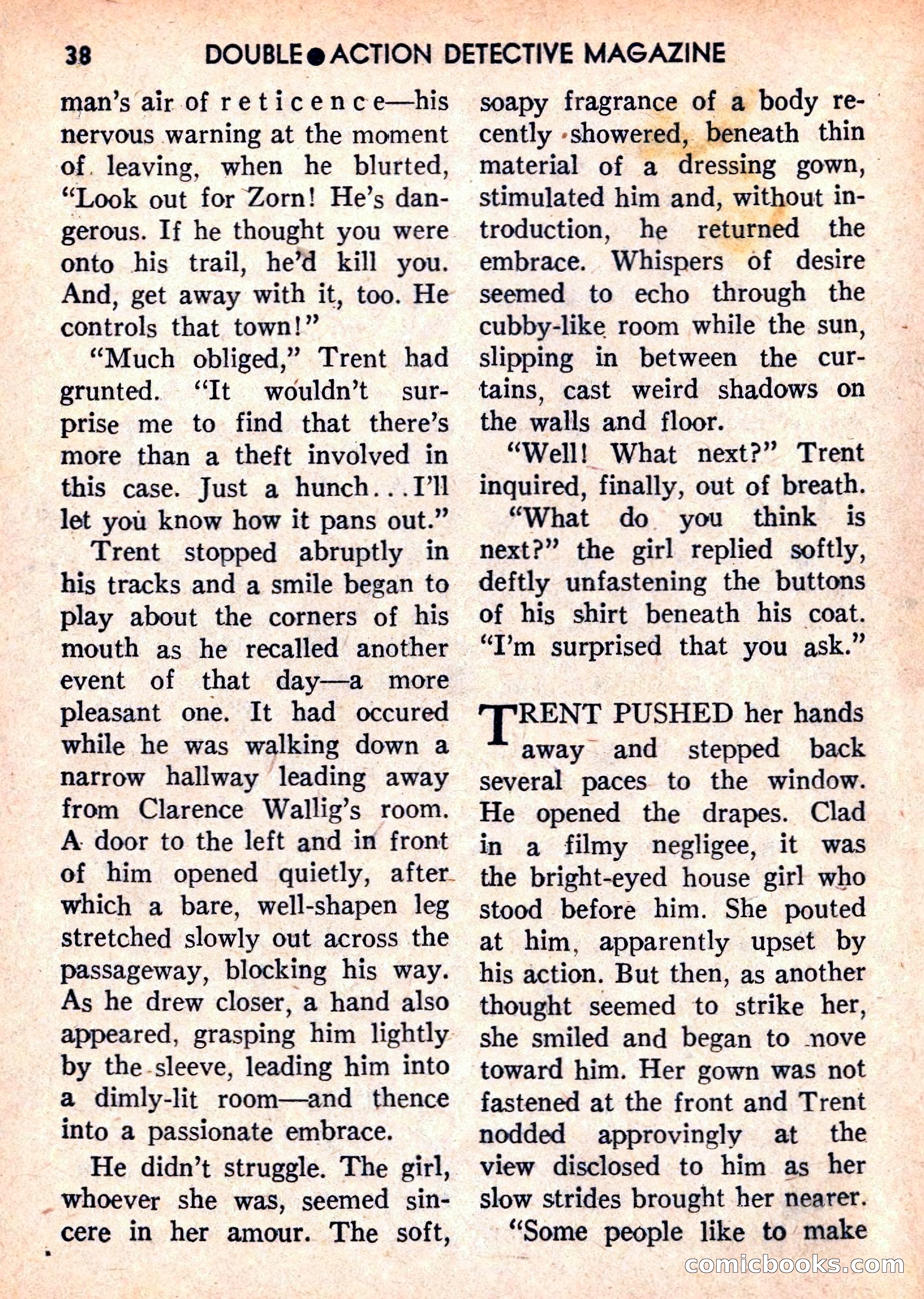 Double Action Detective Magazine, September 1959 — page 38 of 132