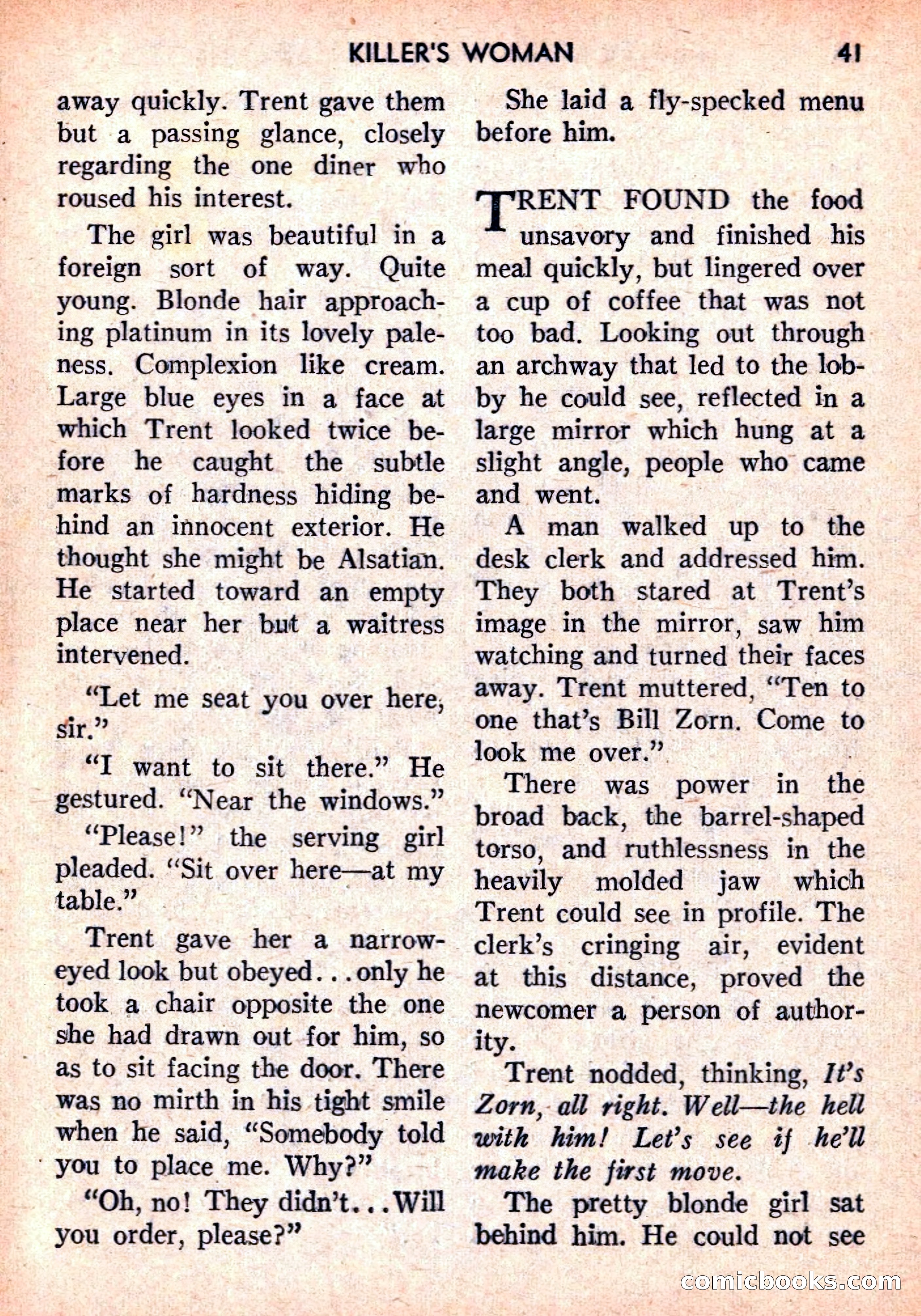Double Action Detective Magazine, September 1959 — page 41 of 132