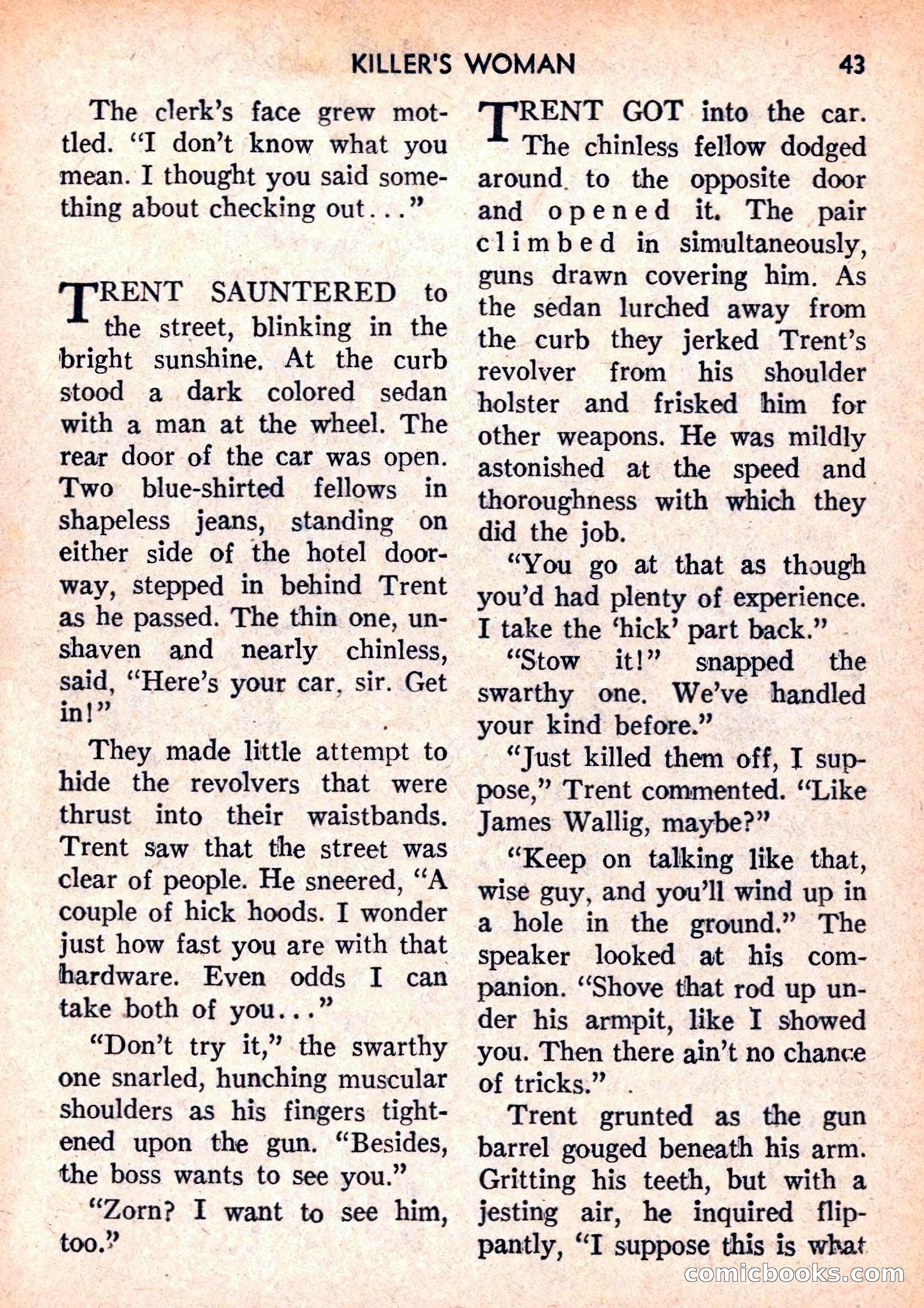 Double Action Detective Magazine, September 1959 — page 43 of 132
