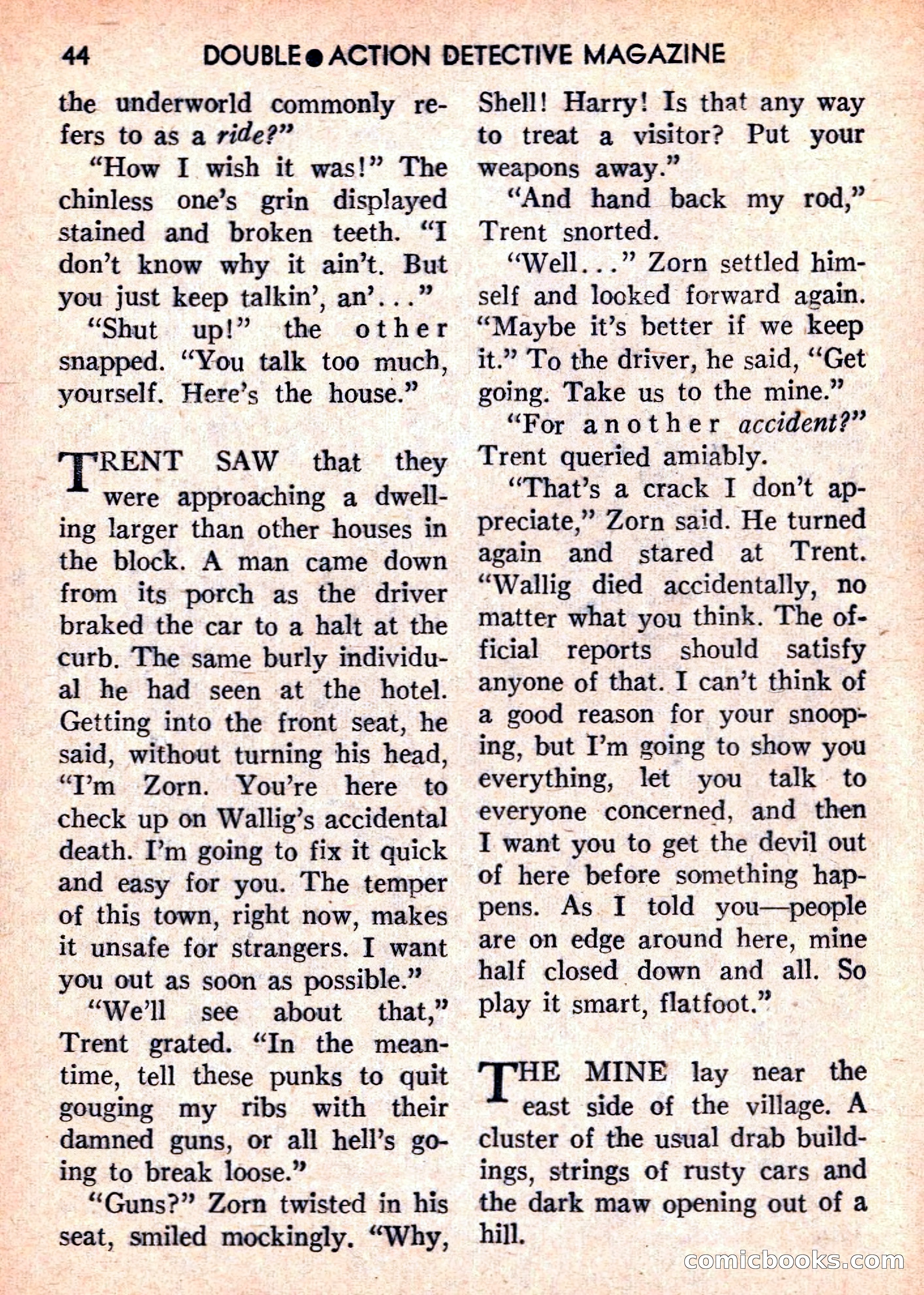 Double Action Detective Magazine, September 1959 — page 44 of 132