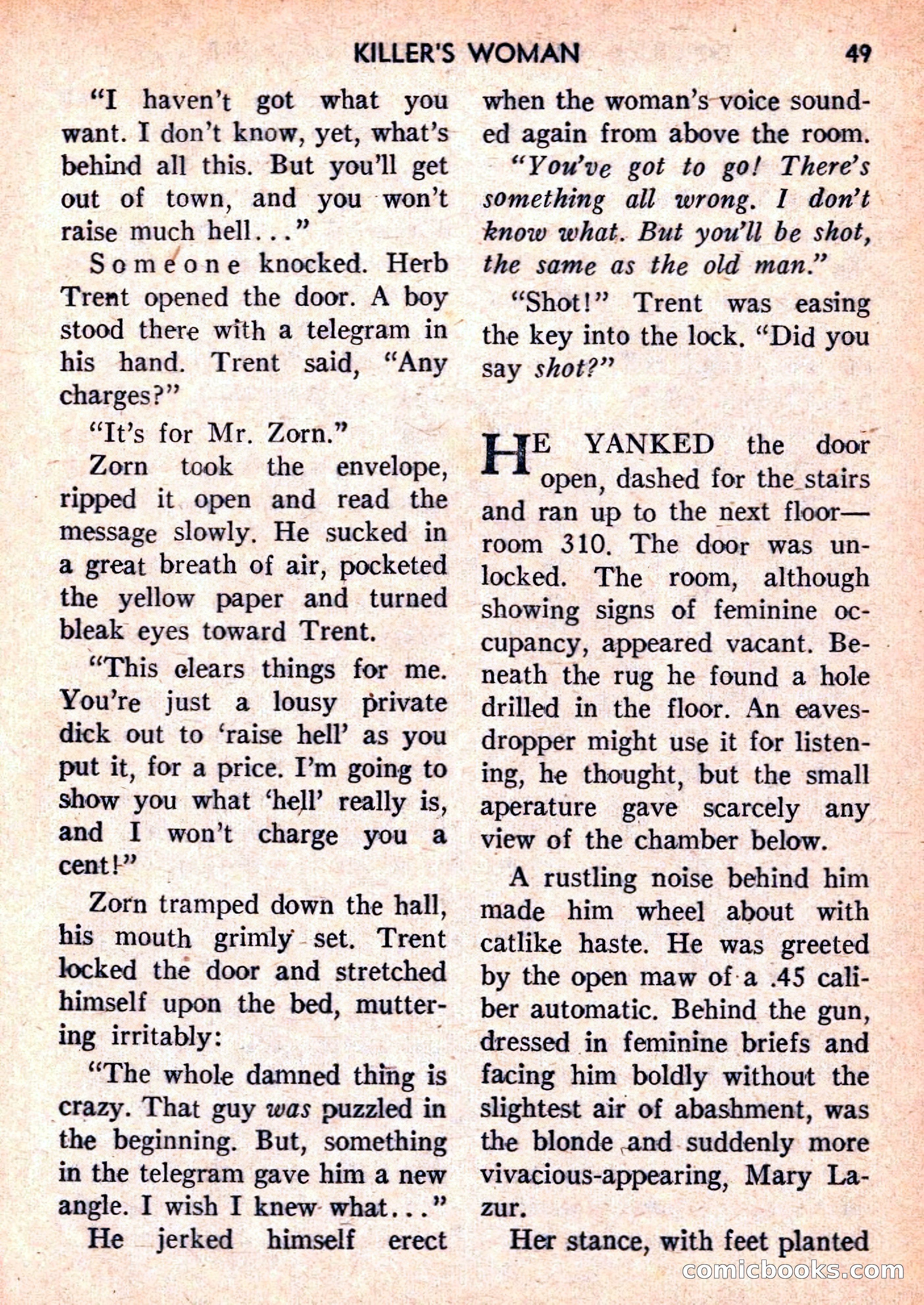 Double Action Detective Magazine, September 1959 — page 49 of 132