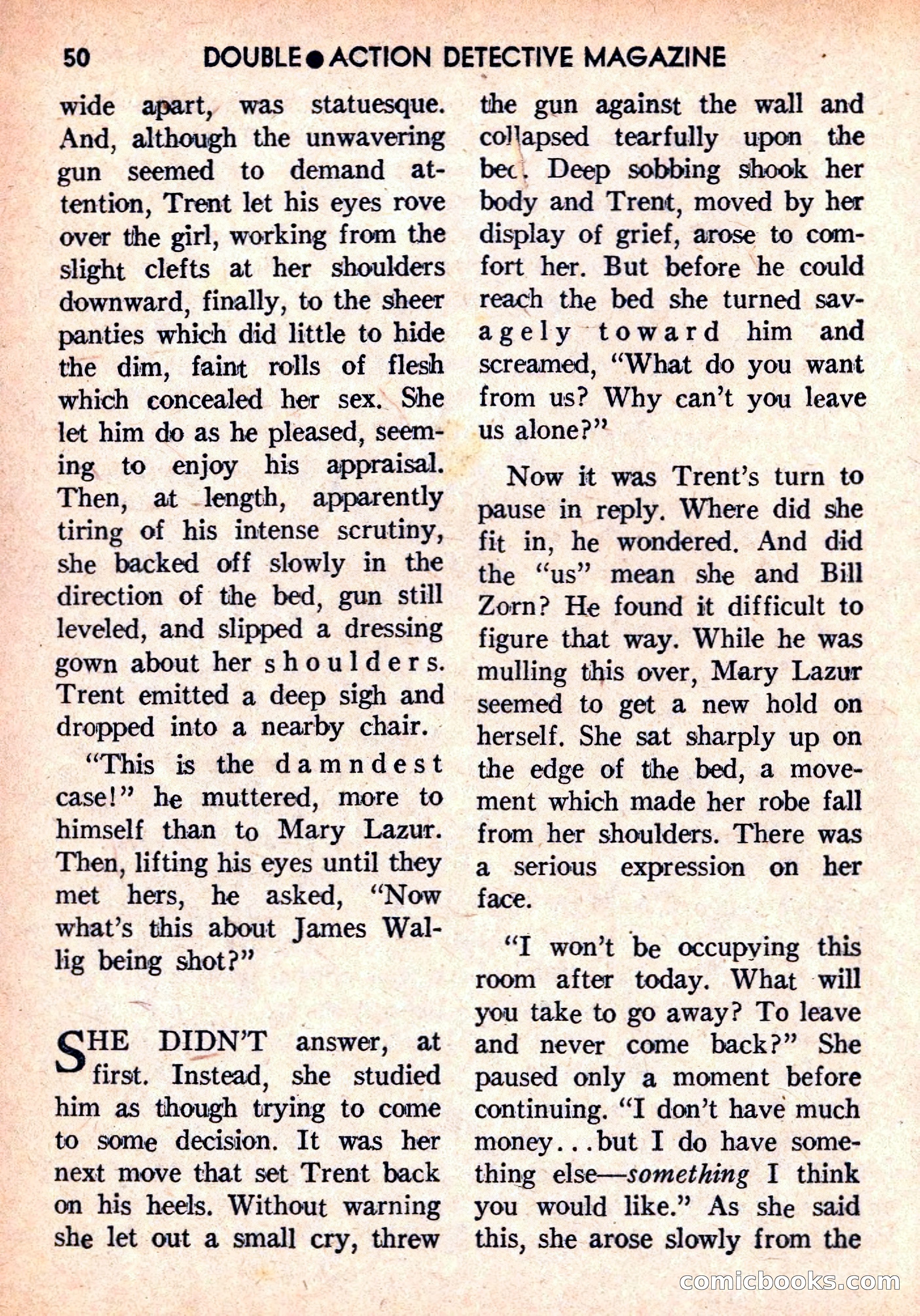 Double Action Detective Magazine, September 1959 — page 50 of 132