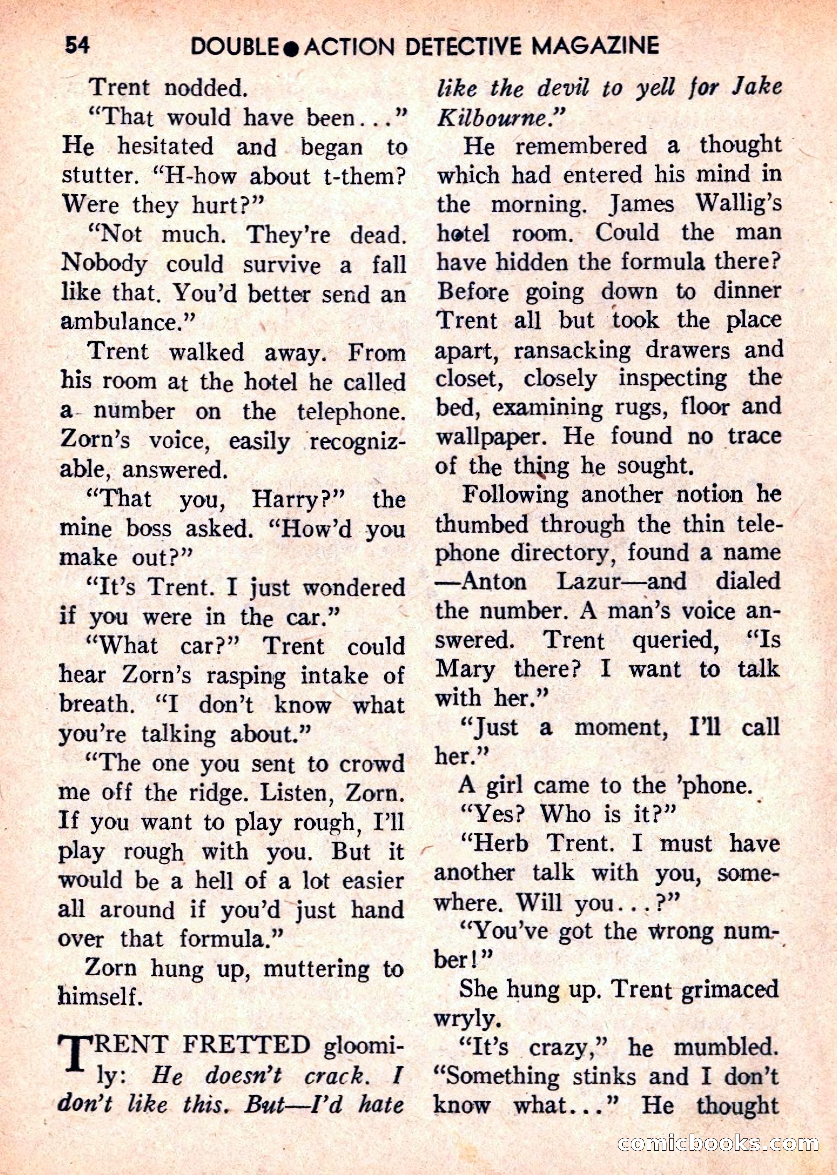 Double Action Detective Magazine, September 1959 — page 54 of 132