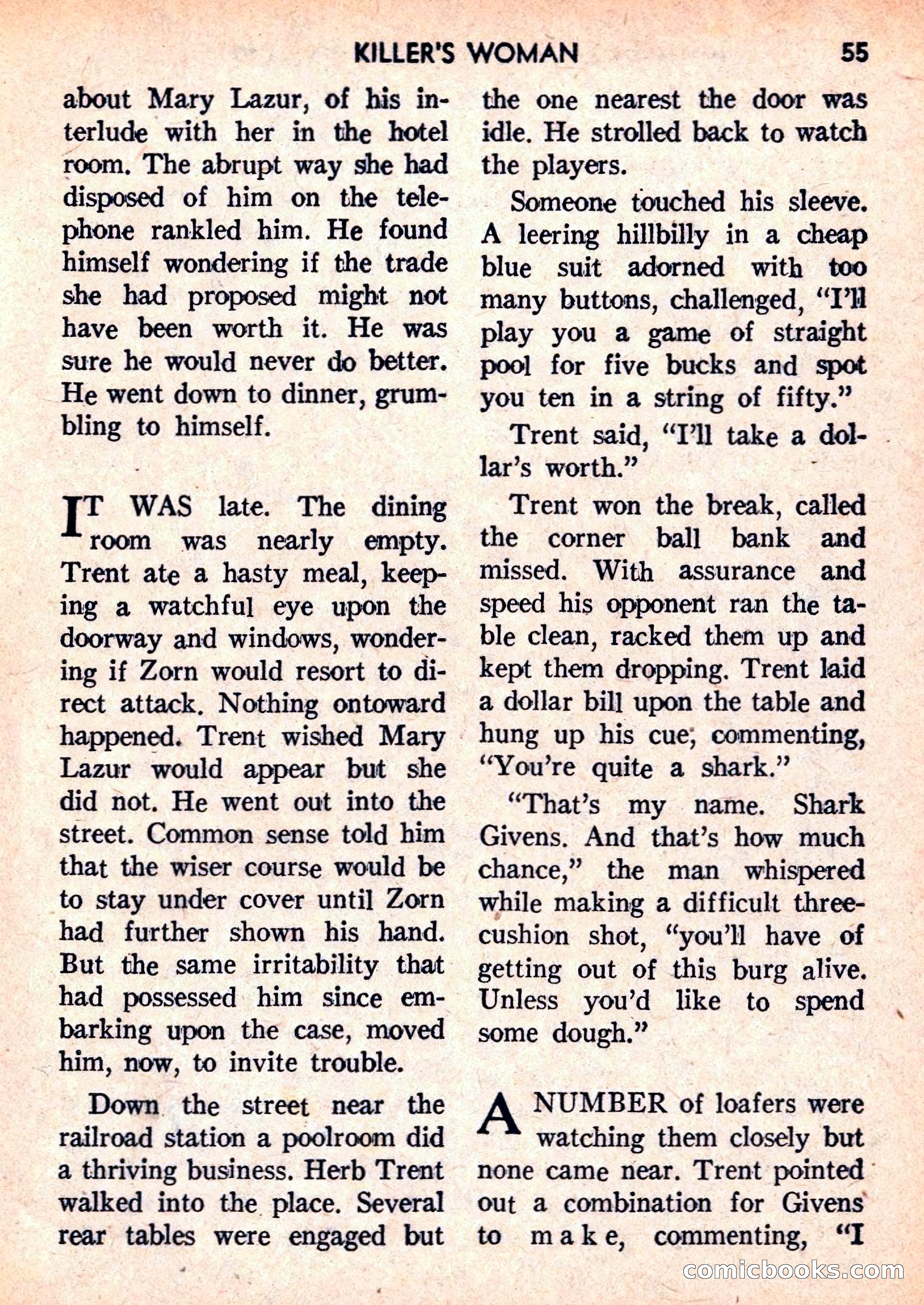 Double Action Detective Magazine, September 1959 — page 55 of 132