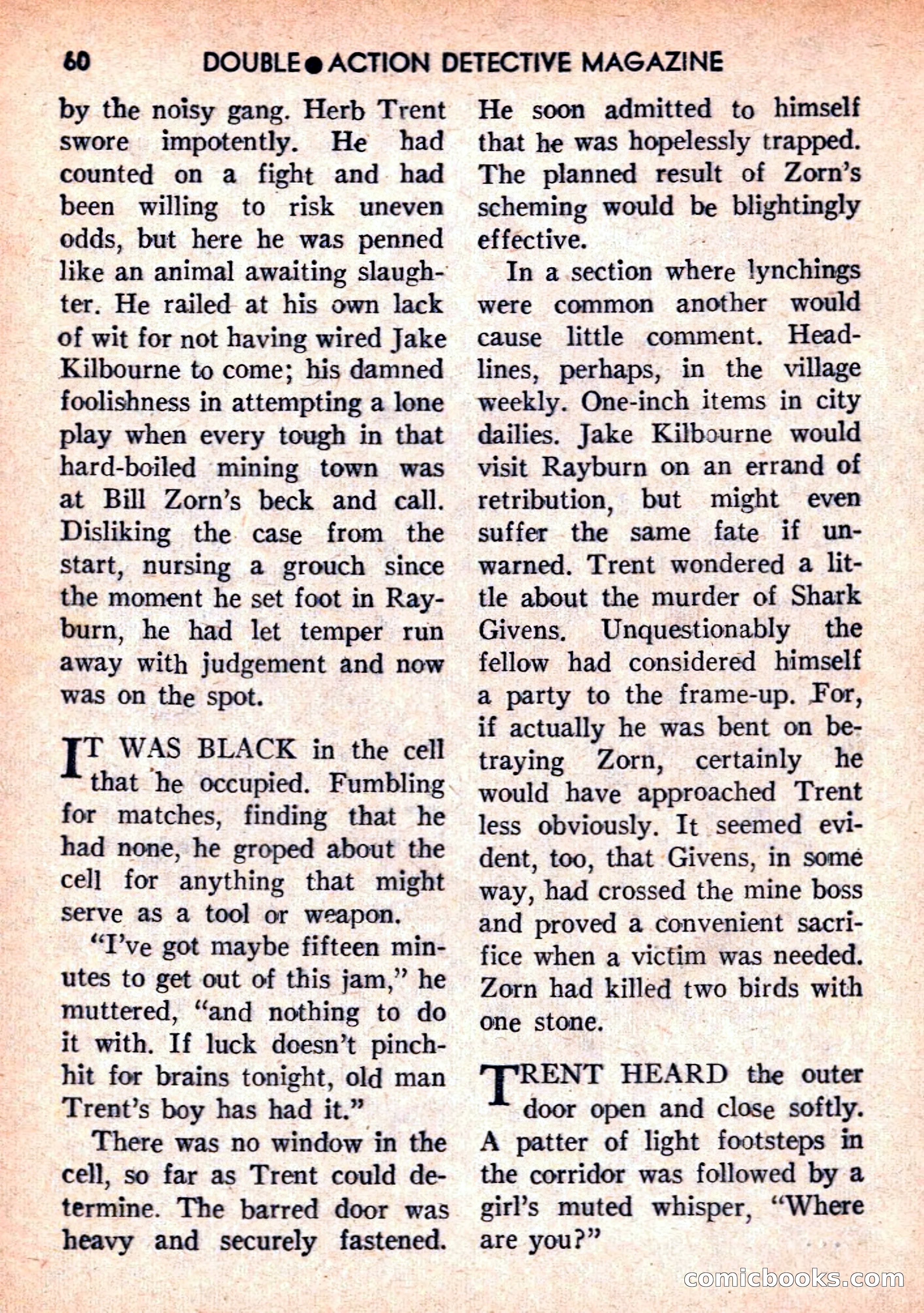 Double Action Detective Magazine, September 1959 — page 60 of 132