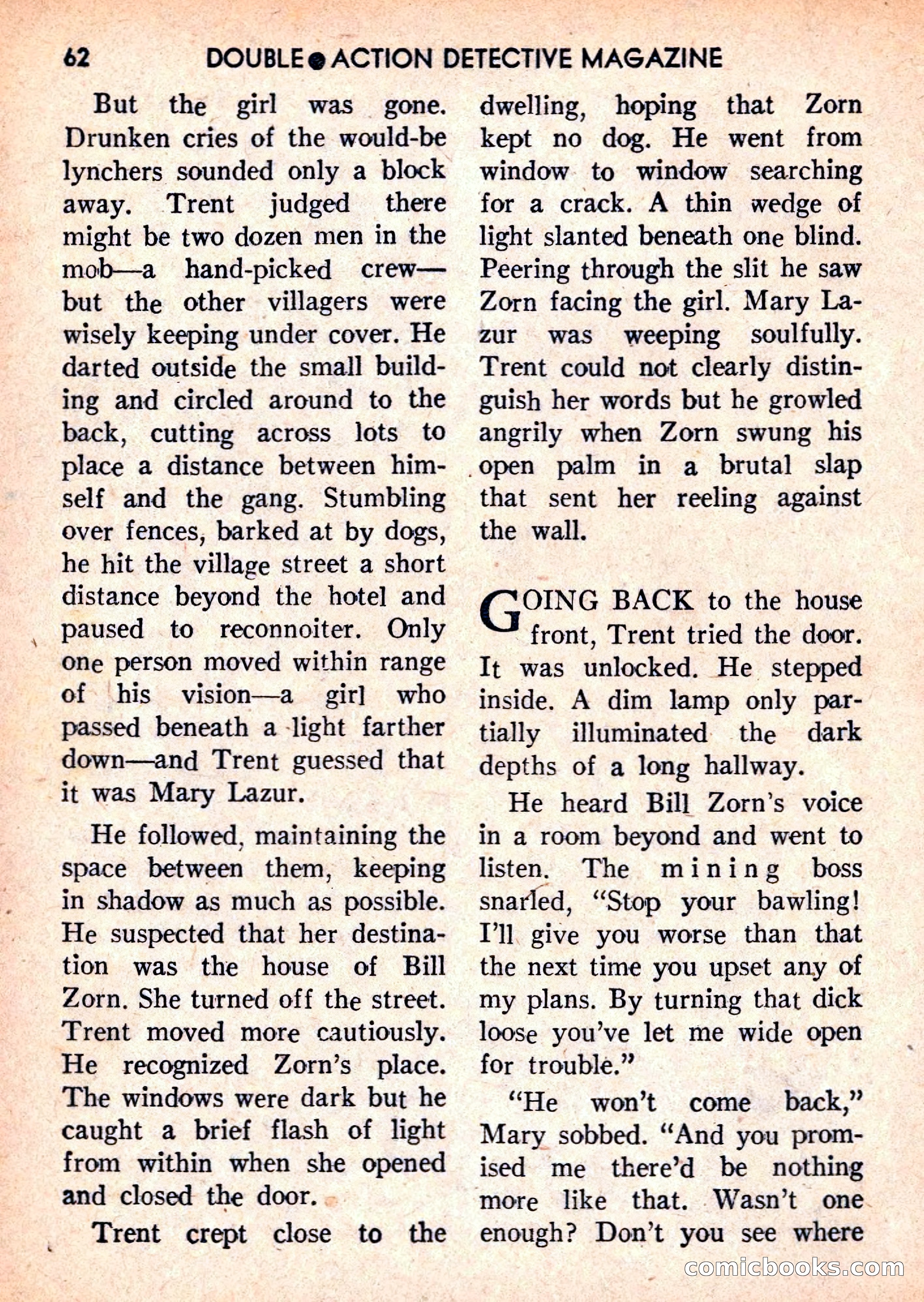 Double Action Detective Magazine, September 1959 — page 62 of 132