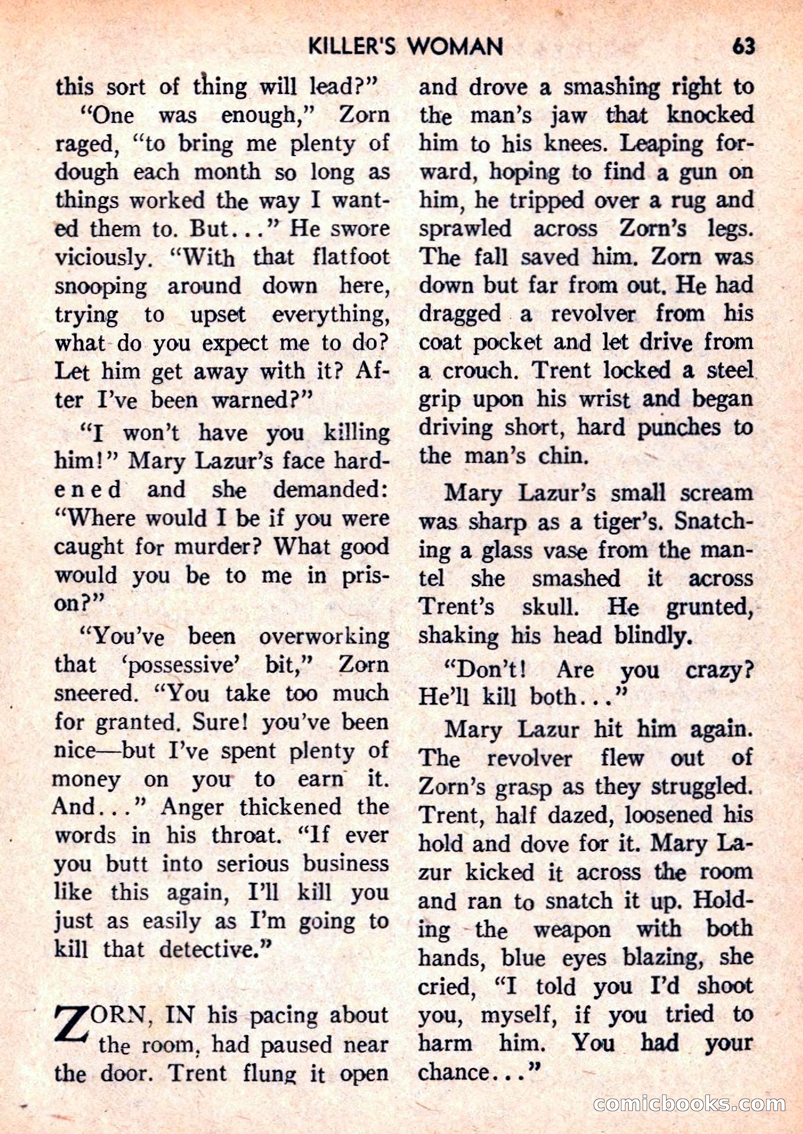 Double Action Detective Magazine, September 1959 — page 63 of 132
