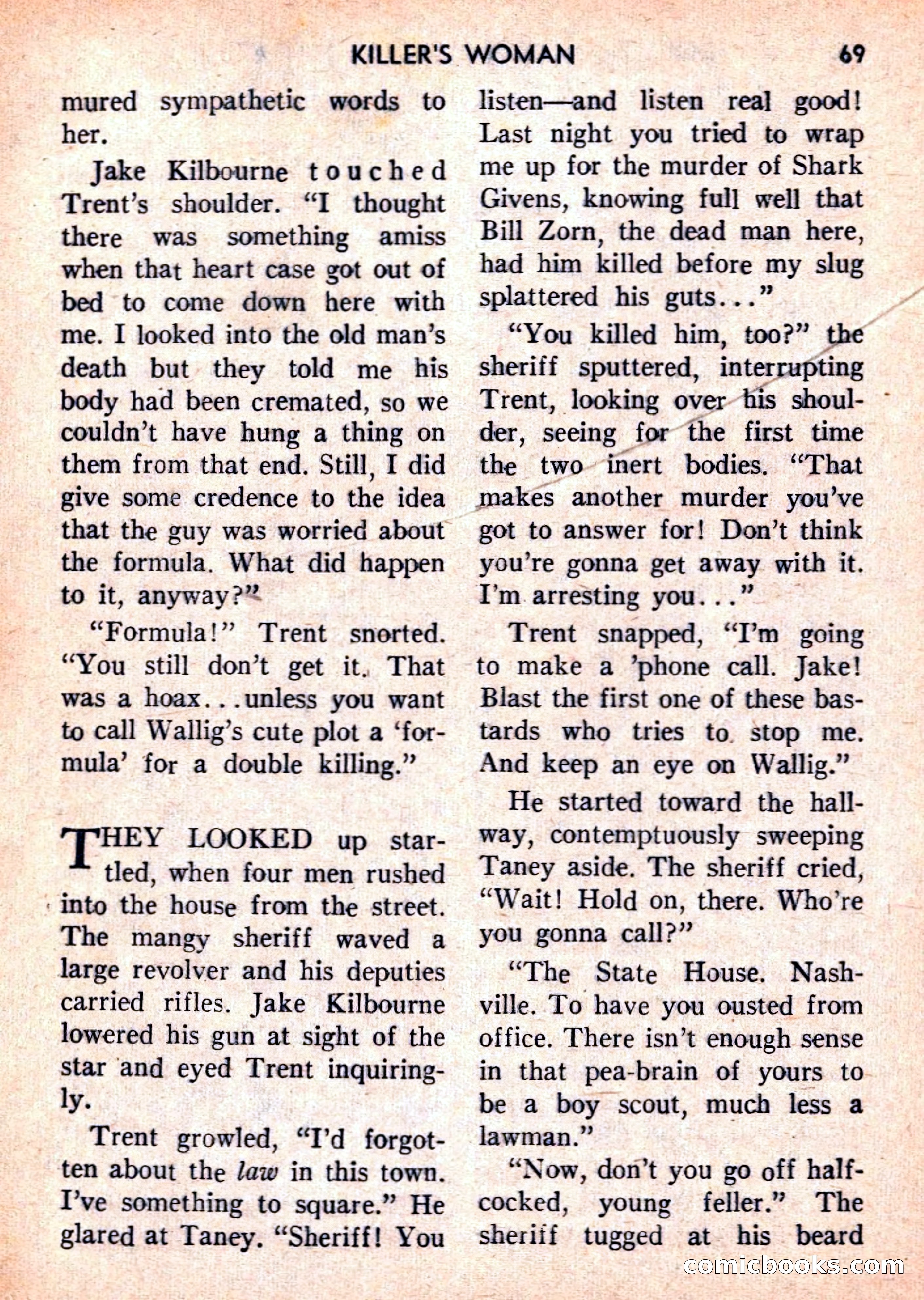 Double Action Detective Magazine, September 1959 — page 69 of 132