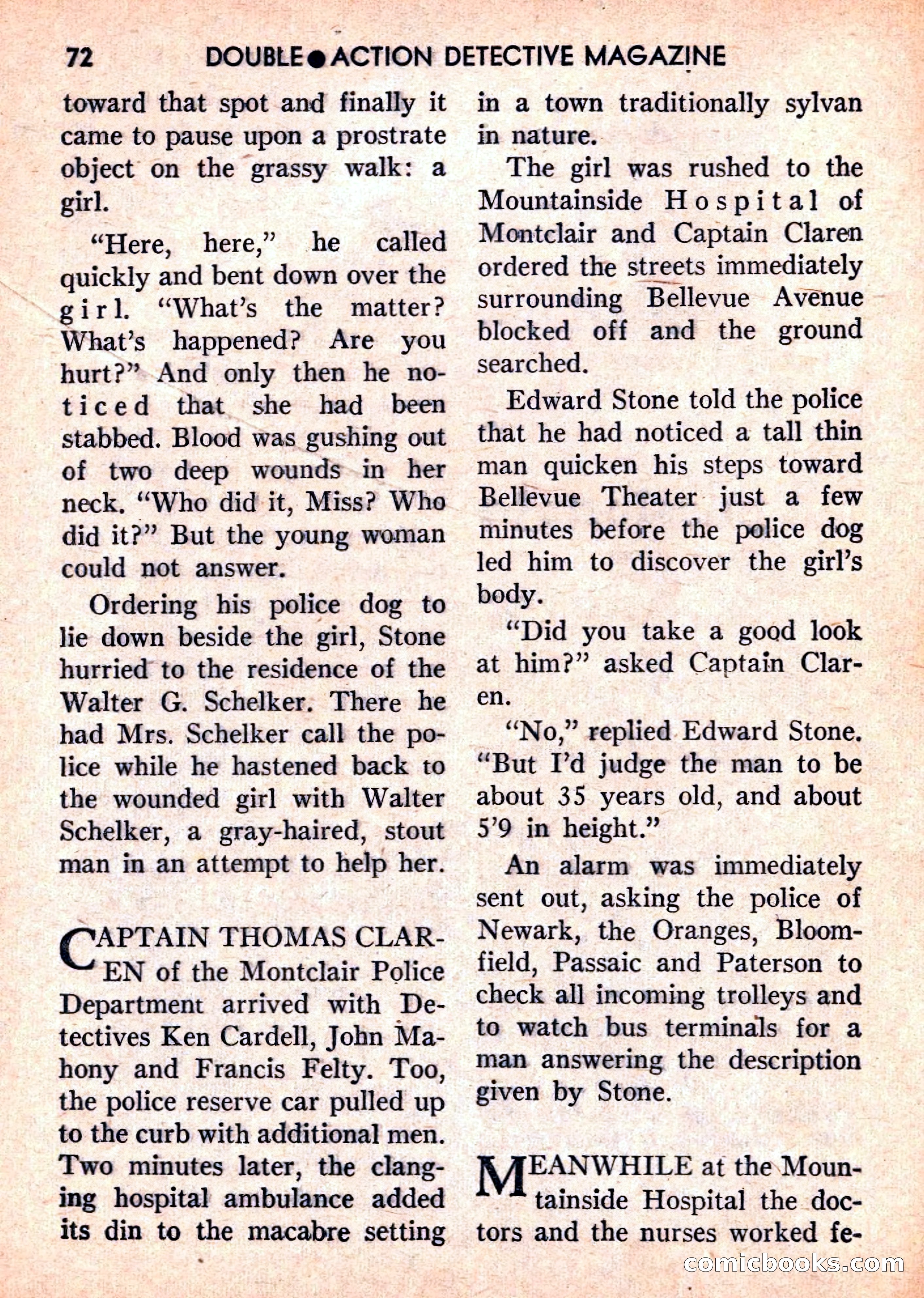 Double Action Detective Magazine, September 1959 — page 72 of 132