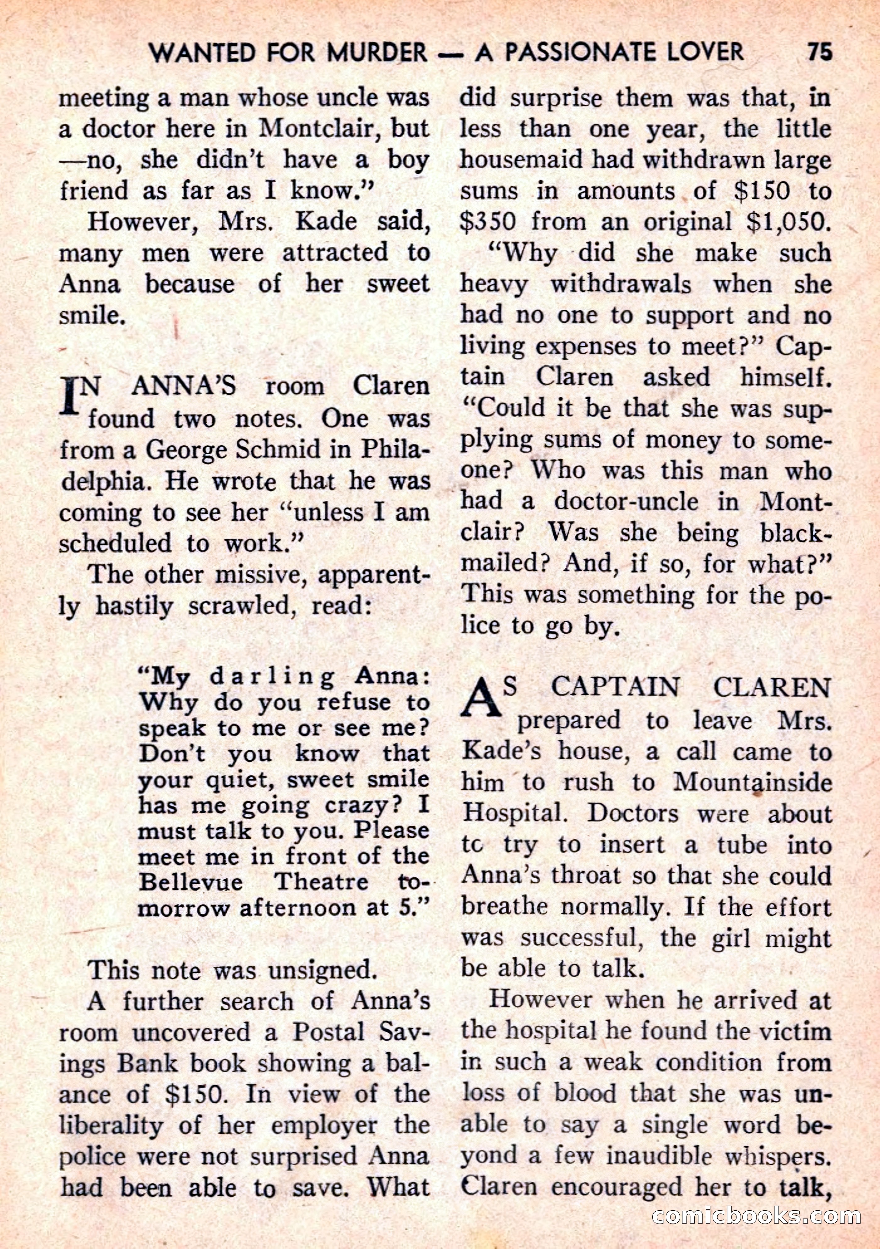 Double Action Detective Magazine, September 1959 — page 75 of 132
