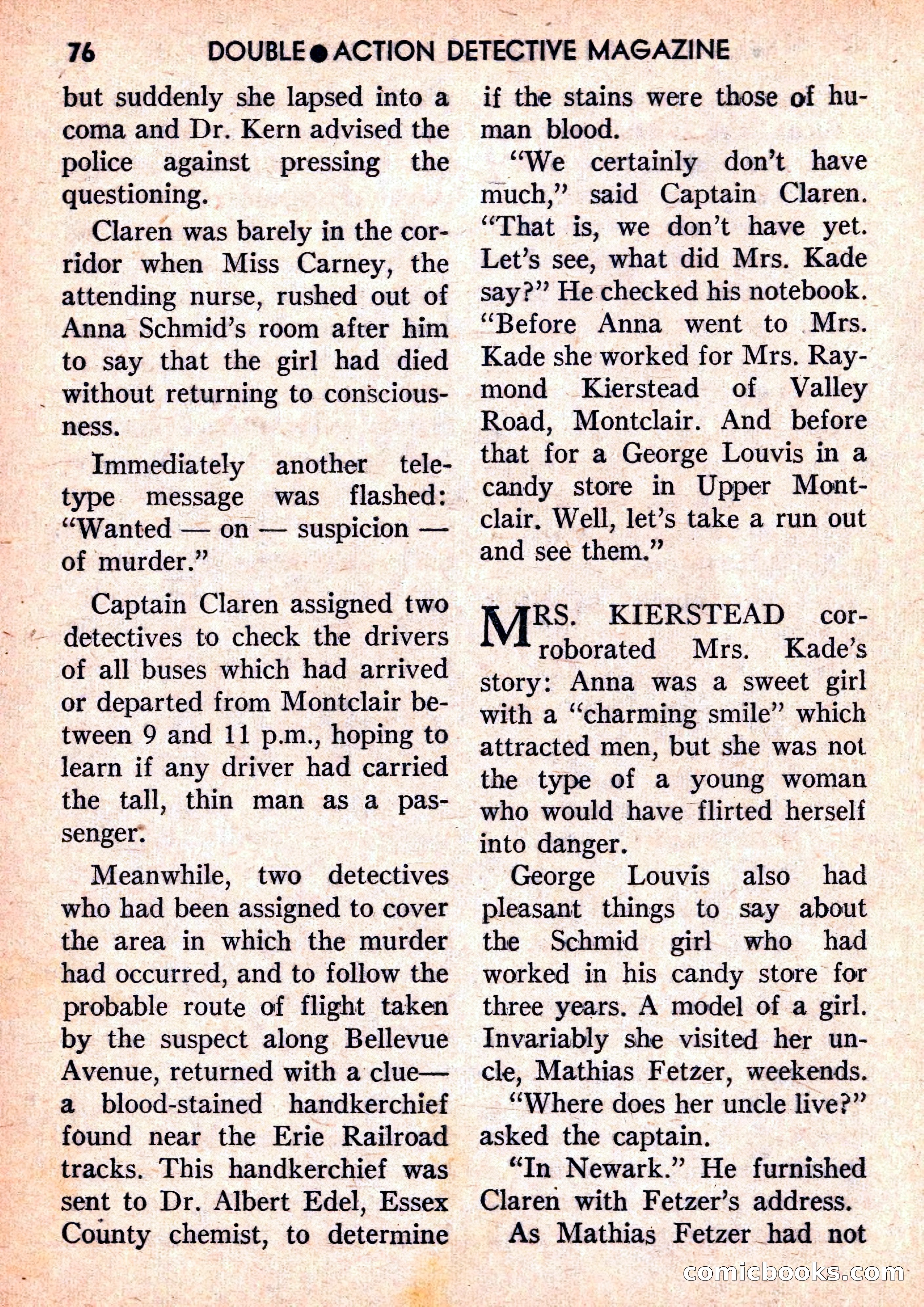 Double Action Detective Magazine, September 1959 — page 76 of 132