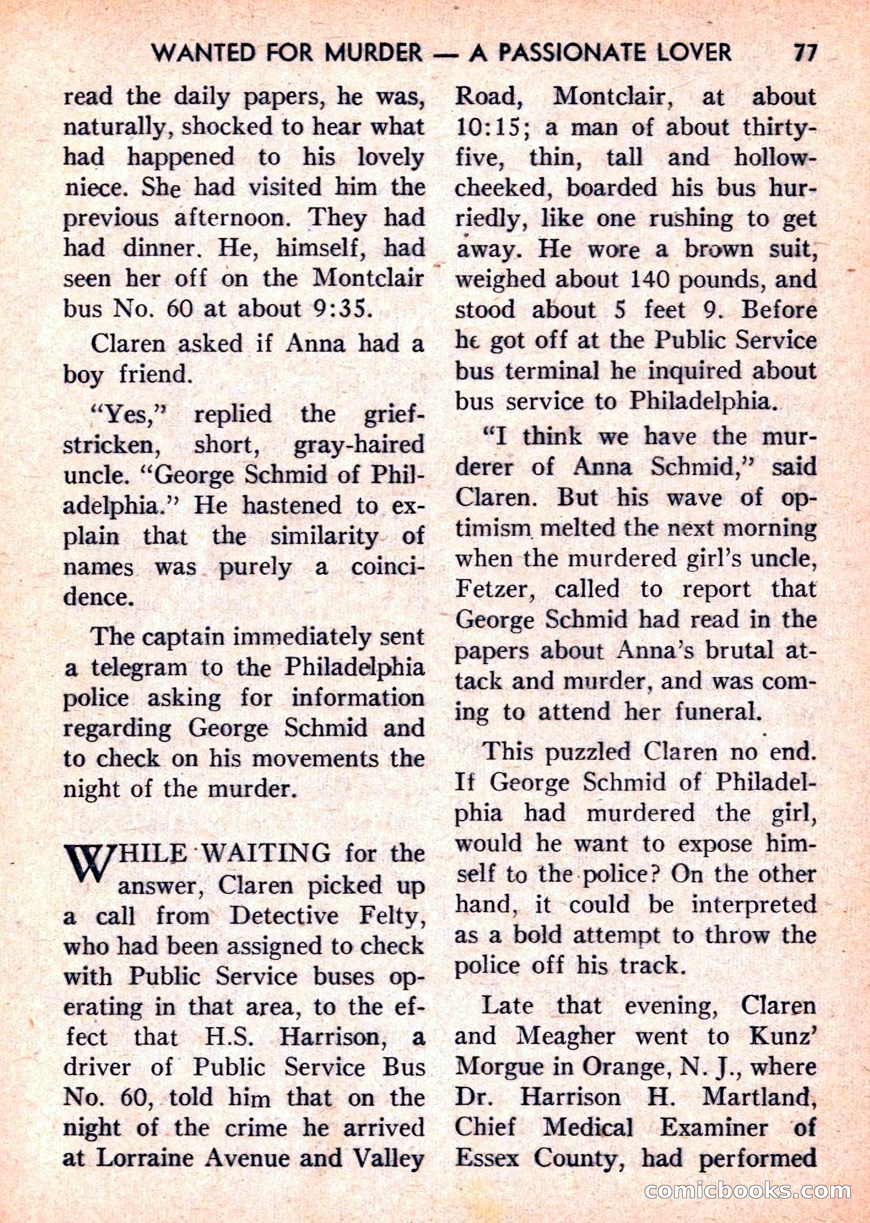 Double Action Detective Magazine, September 1959 — page 77 of 132
