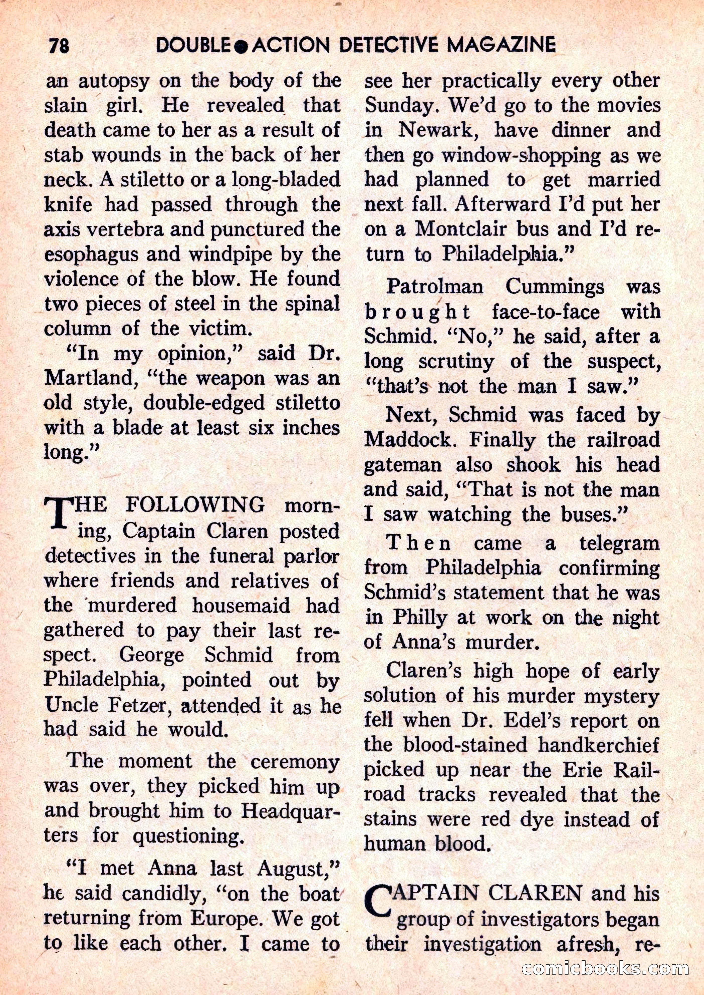 Double Action Detective Magazine, September 1959 — page 78 of 132