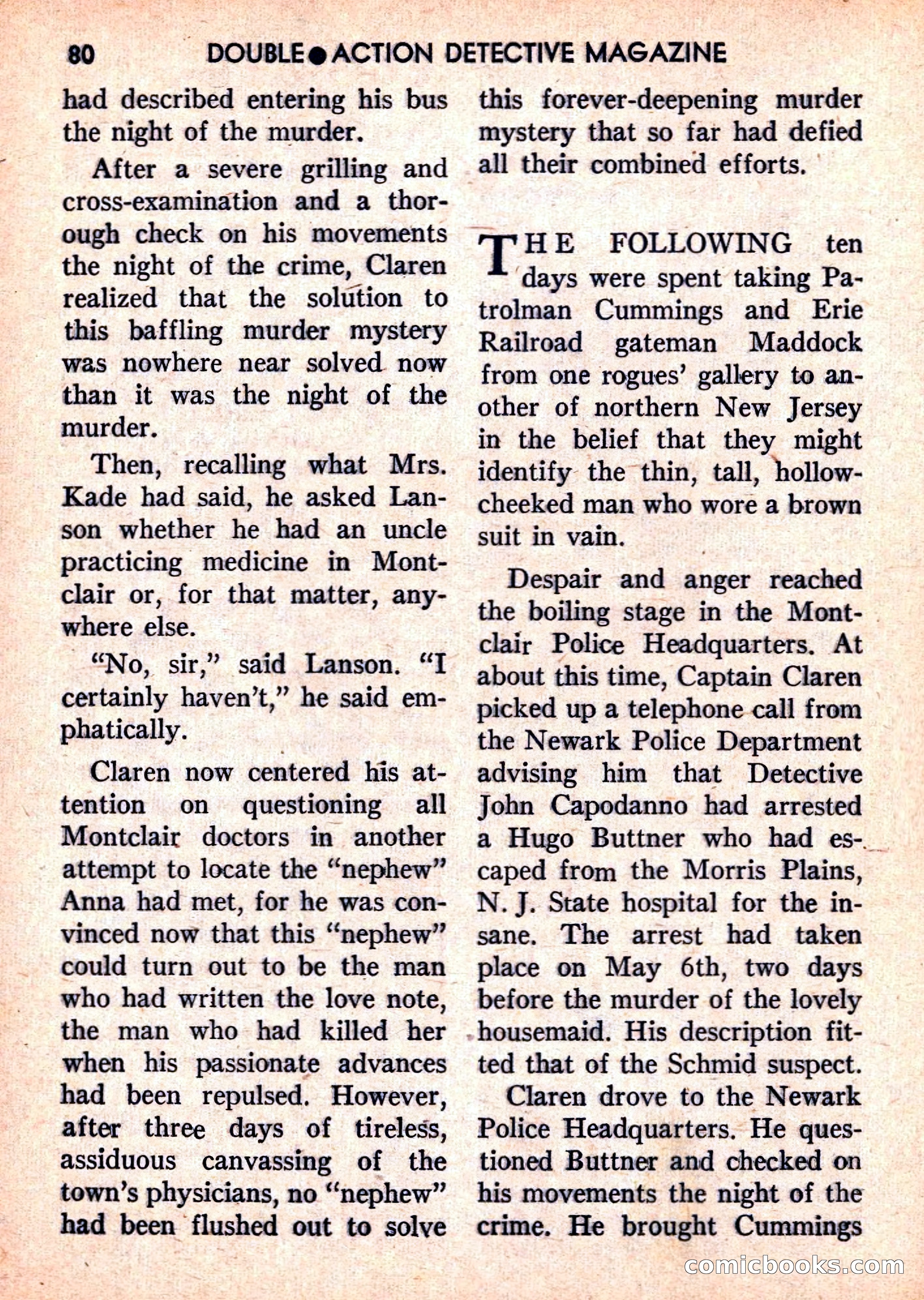 Double Action Detective Magazine, September 1959 — page 80 of 132