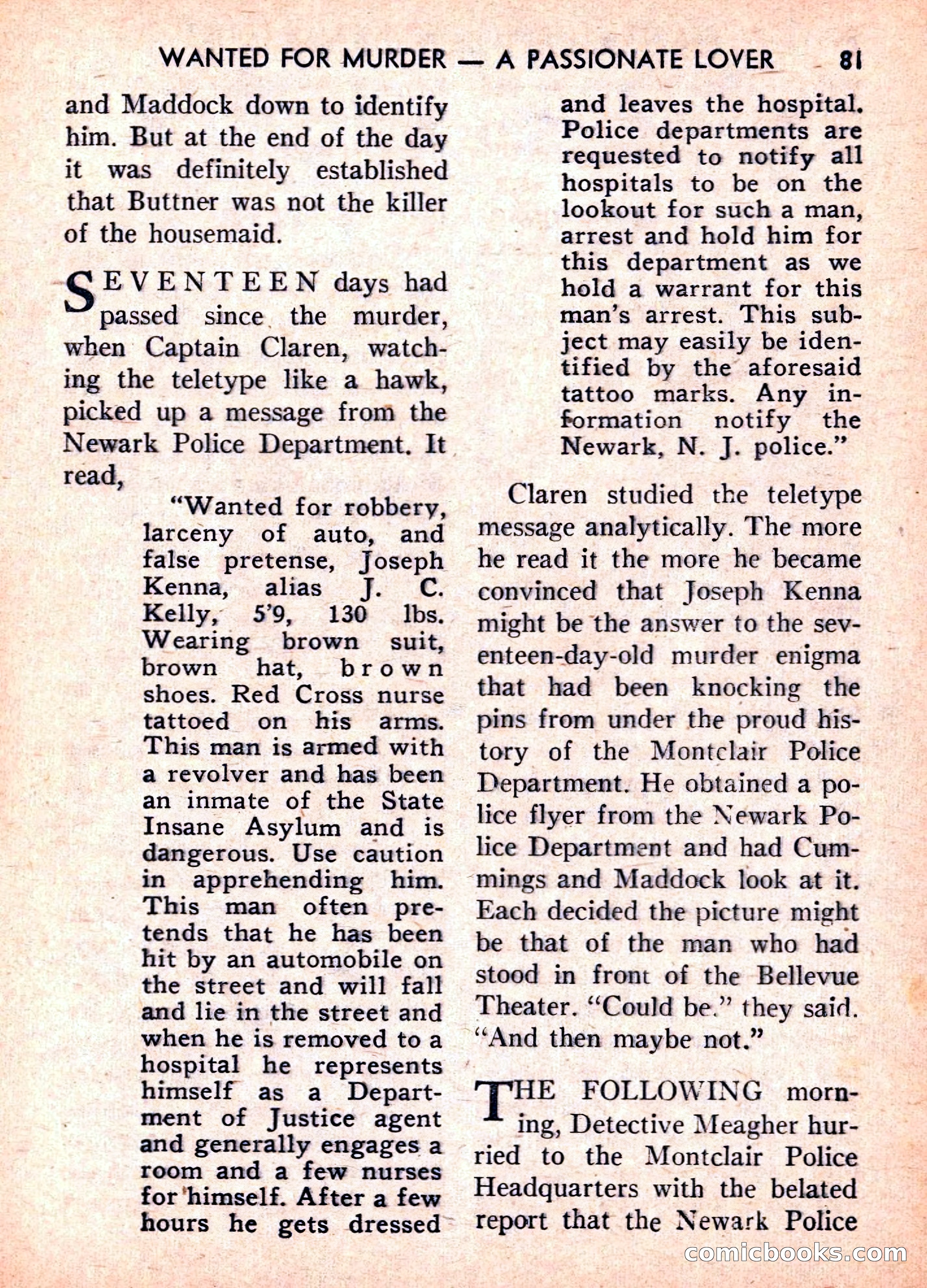 Double Action Detective Magazine, September 1959 — page 81 of 132