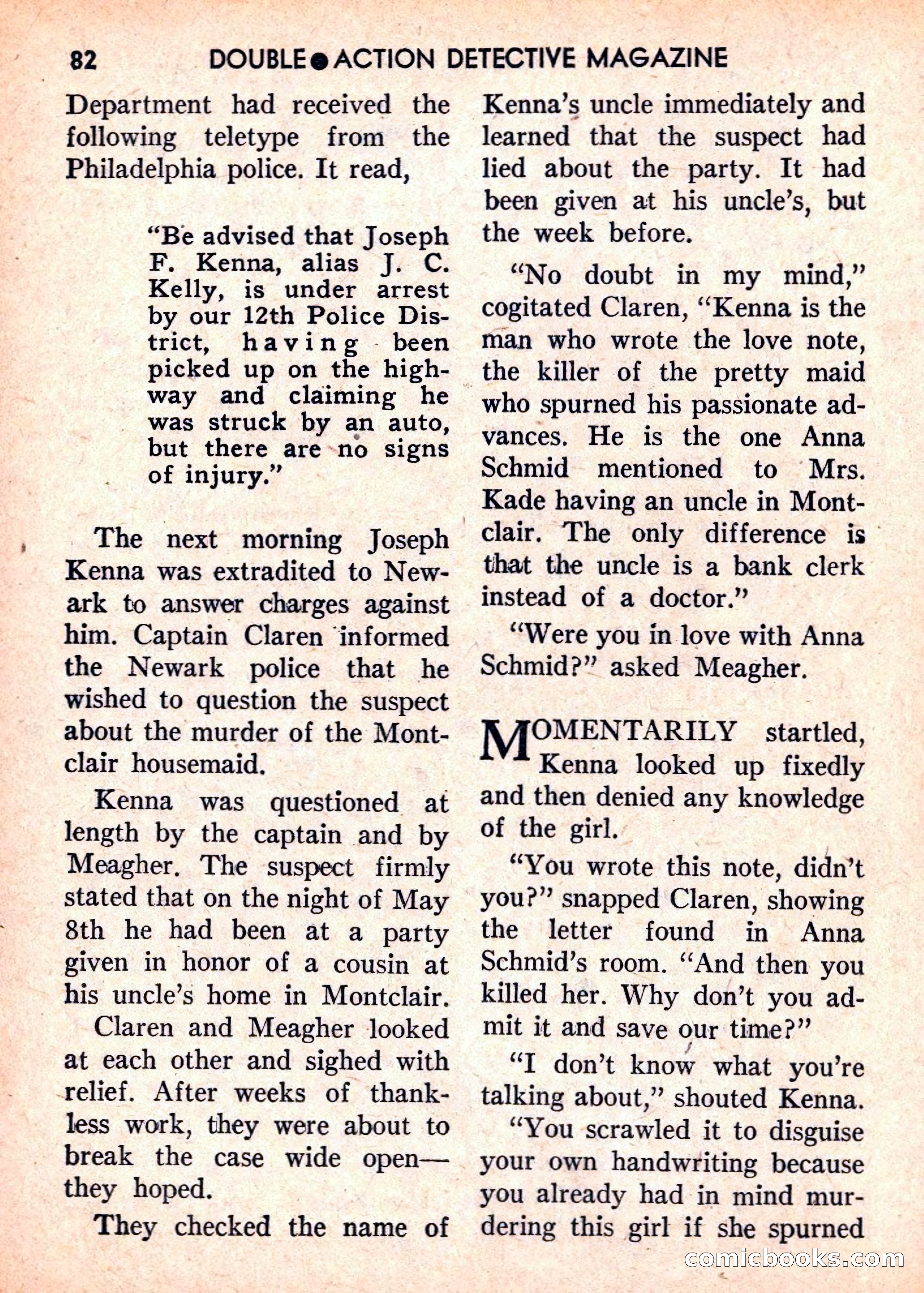 Double Action Detective Magazine, September 1959 — page 82 of 132