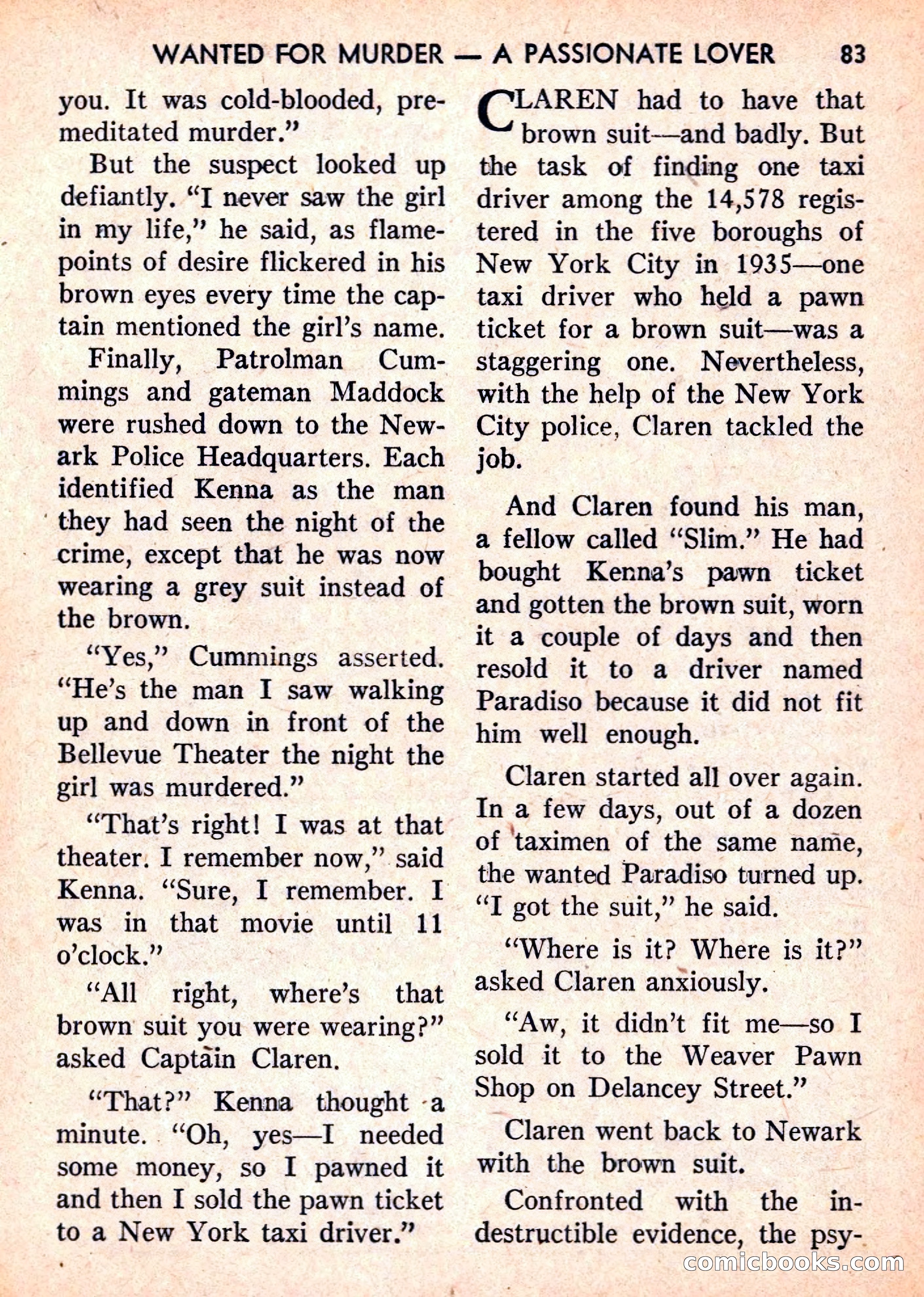 Double Action Detective Magazine, September 1959 — page 83 of 132