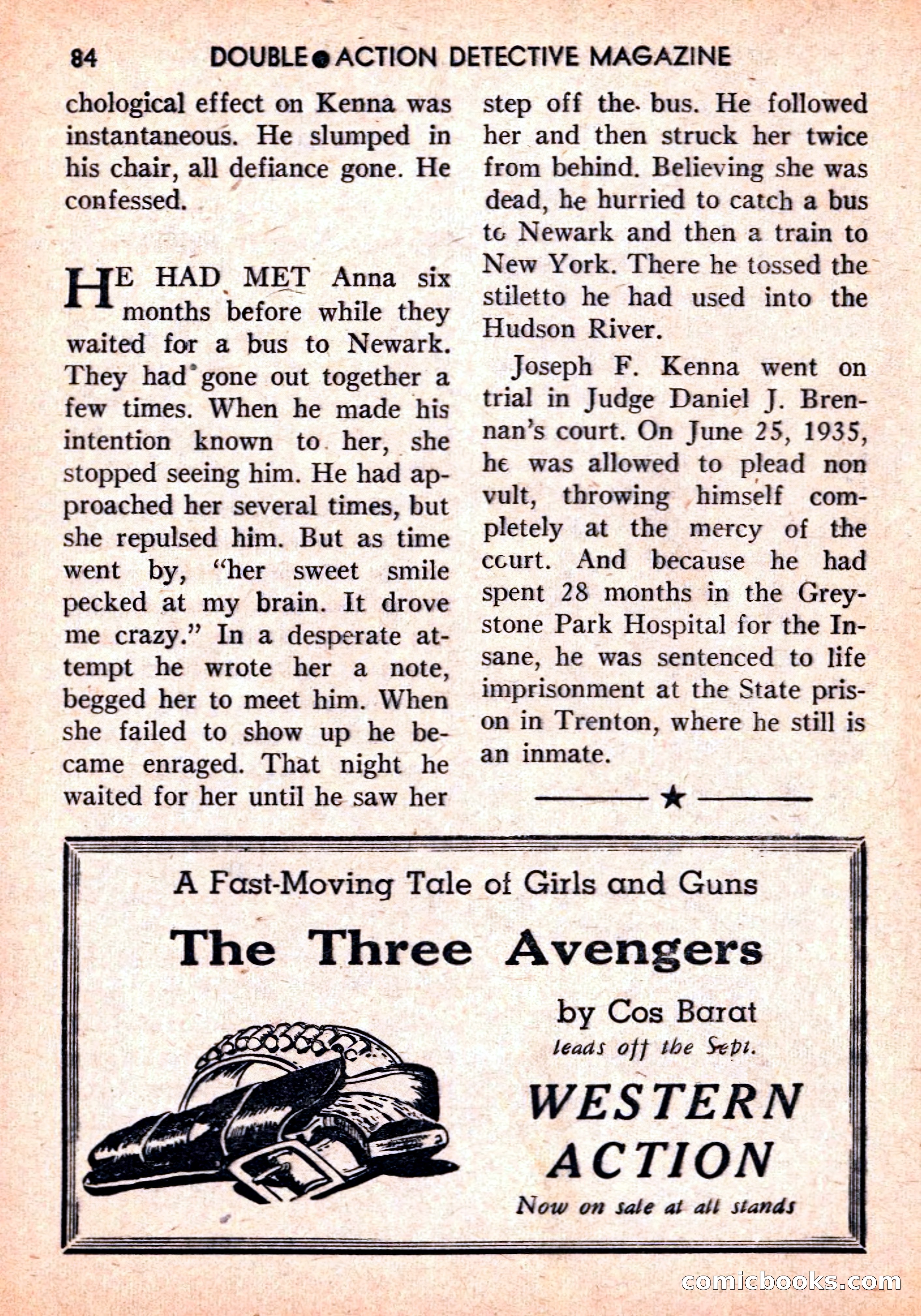 Double Action Detective Magazine, September 1959 — page 84 of 132