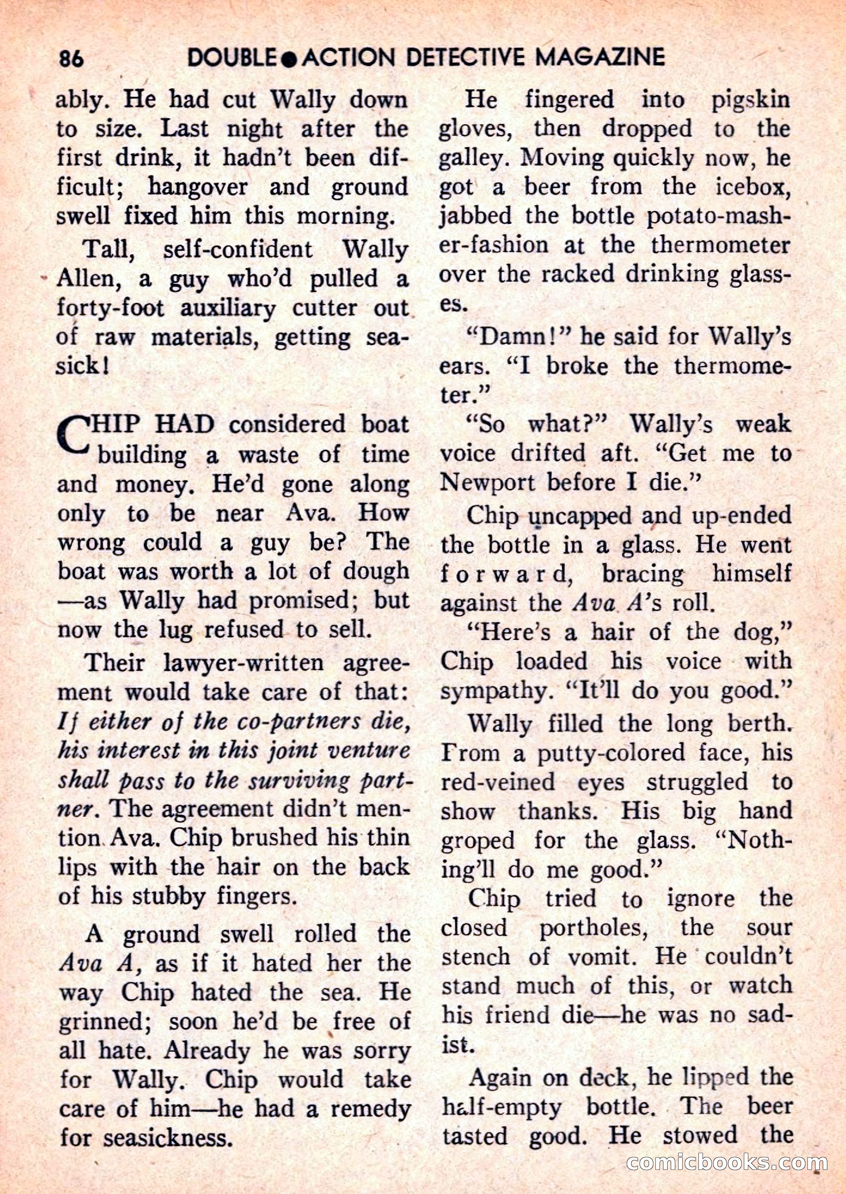 Double Action Detective Magazine, September 1959 — page 86 of 132