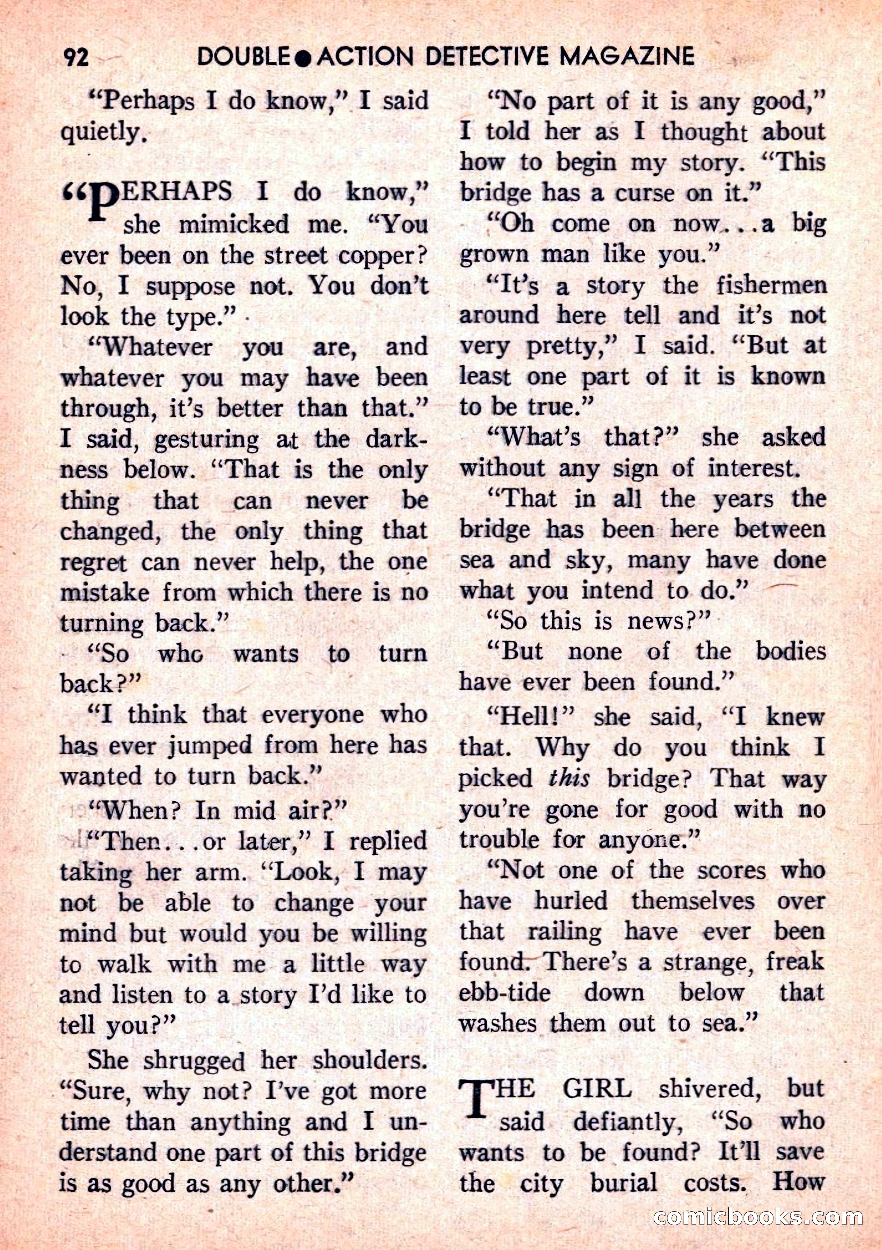 Double Action Detective Magazine, September 1959 — page 92 of 132