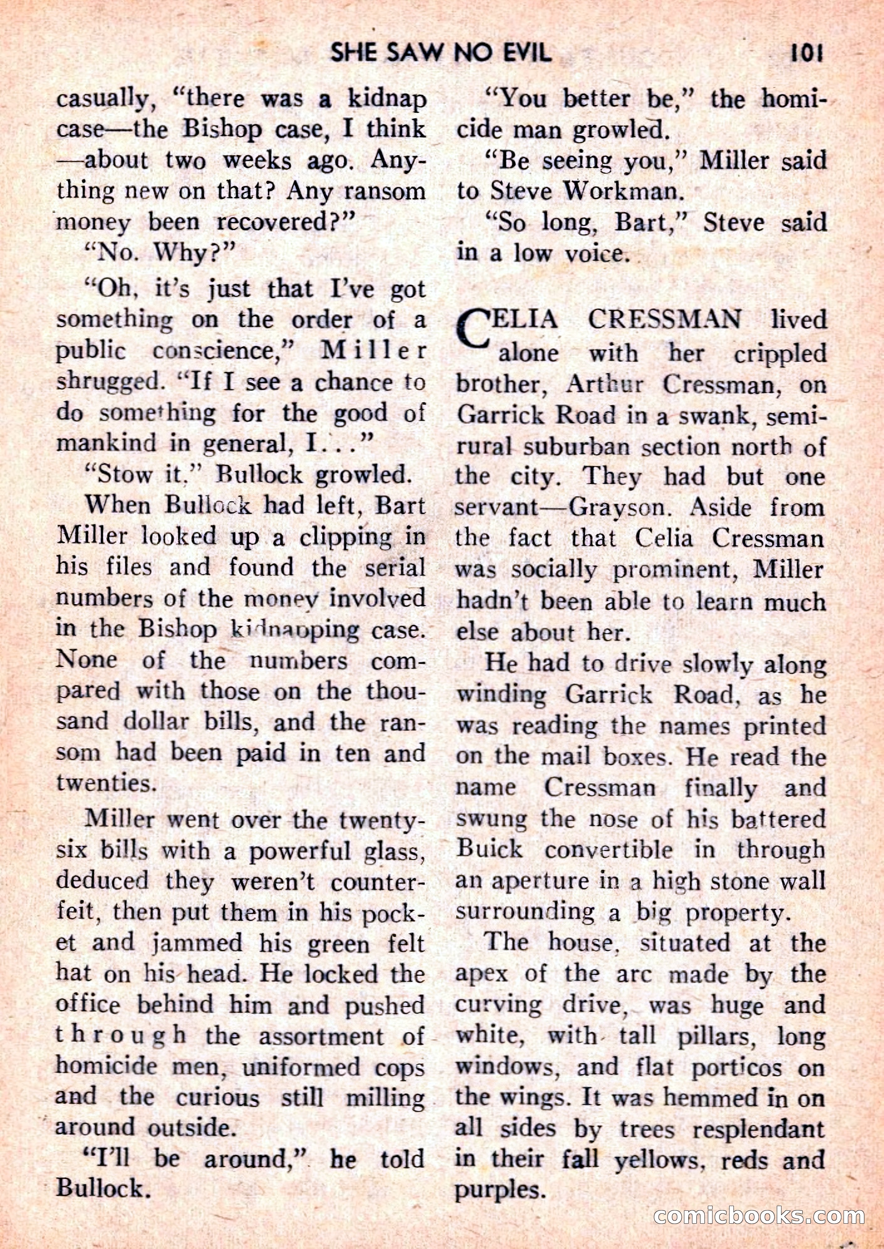 Double Action Detective Magazine, September 1959 — page 101 of 132