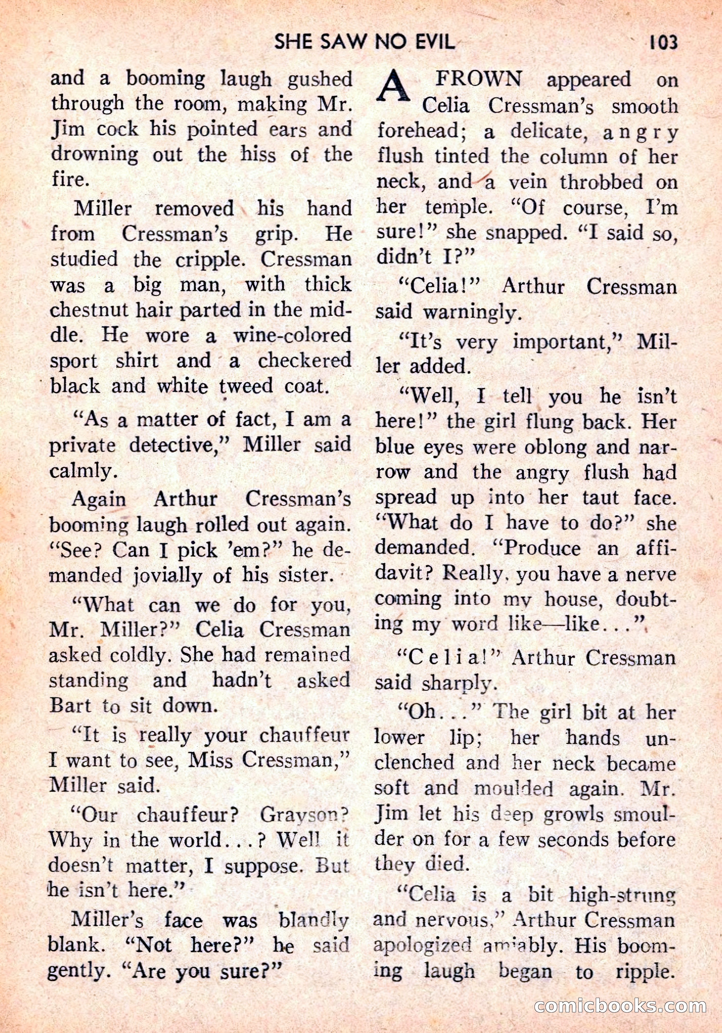 Double Action Detective Magazine, September 1959 — page 103 of 132