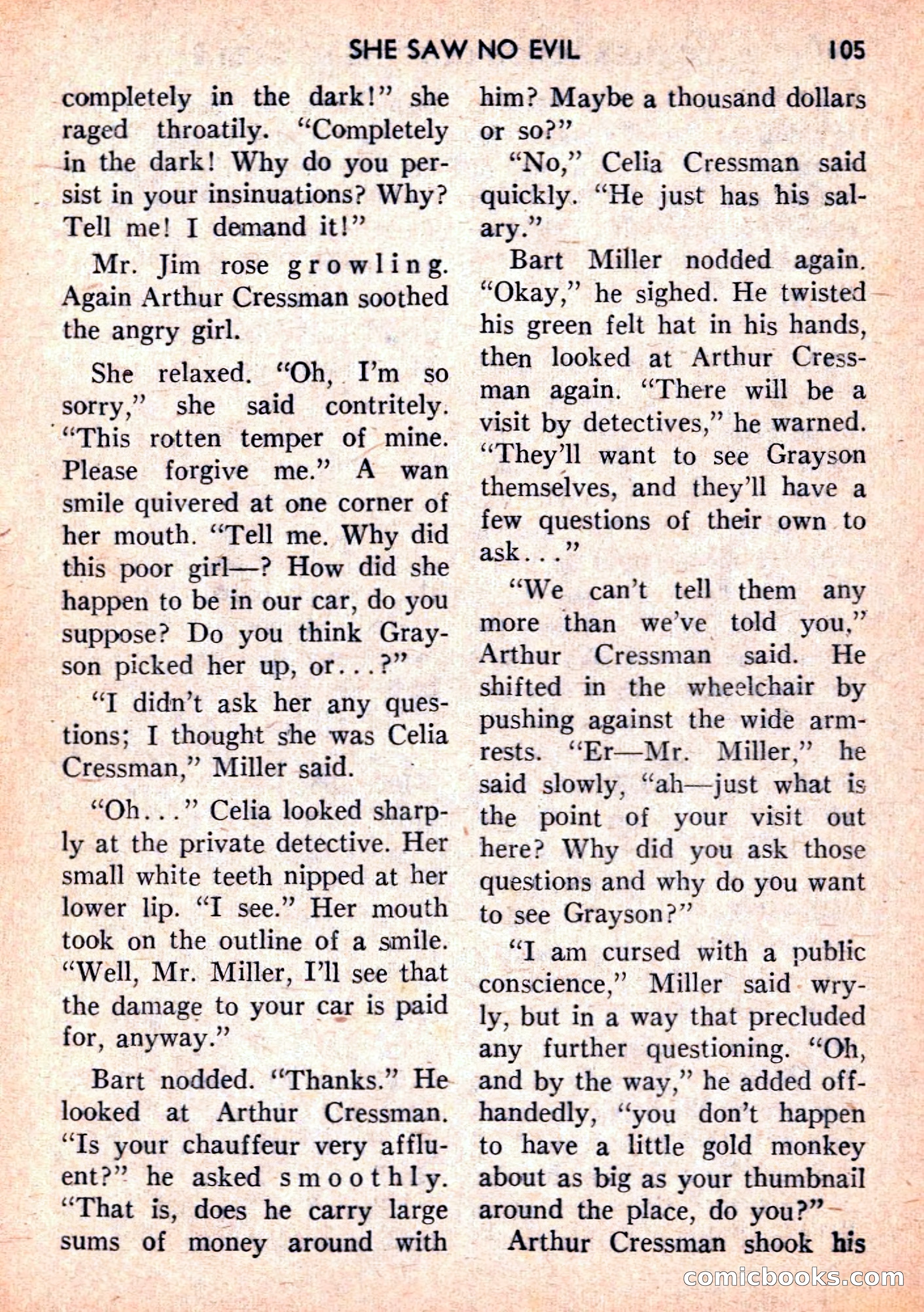 Double Action Detective Magazine, September 1959 — page 105 of 132