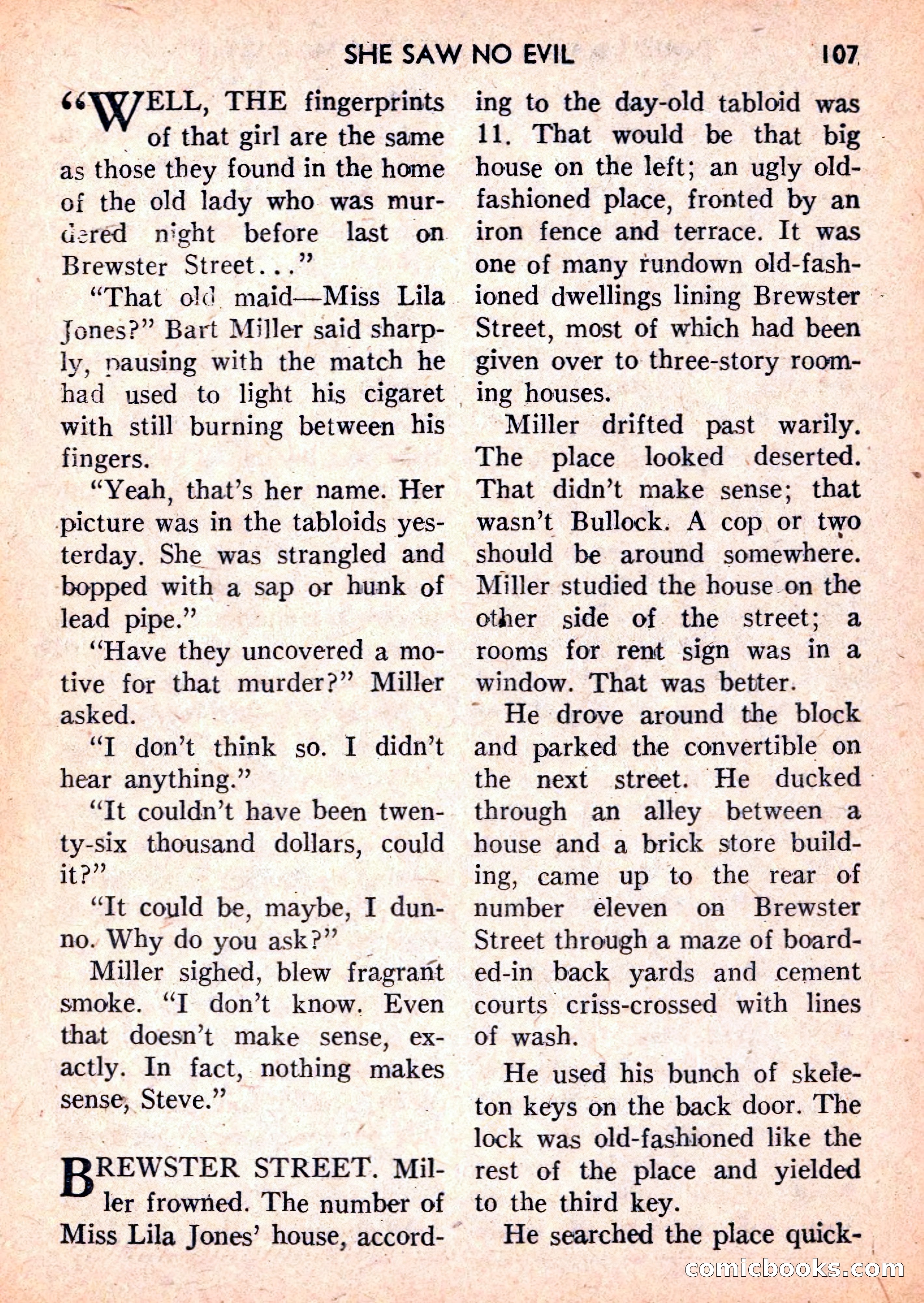 Double Action Detective Magazine, September 1959 — page 107 of 132