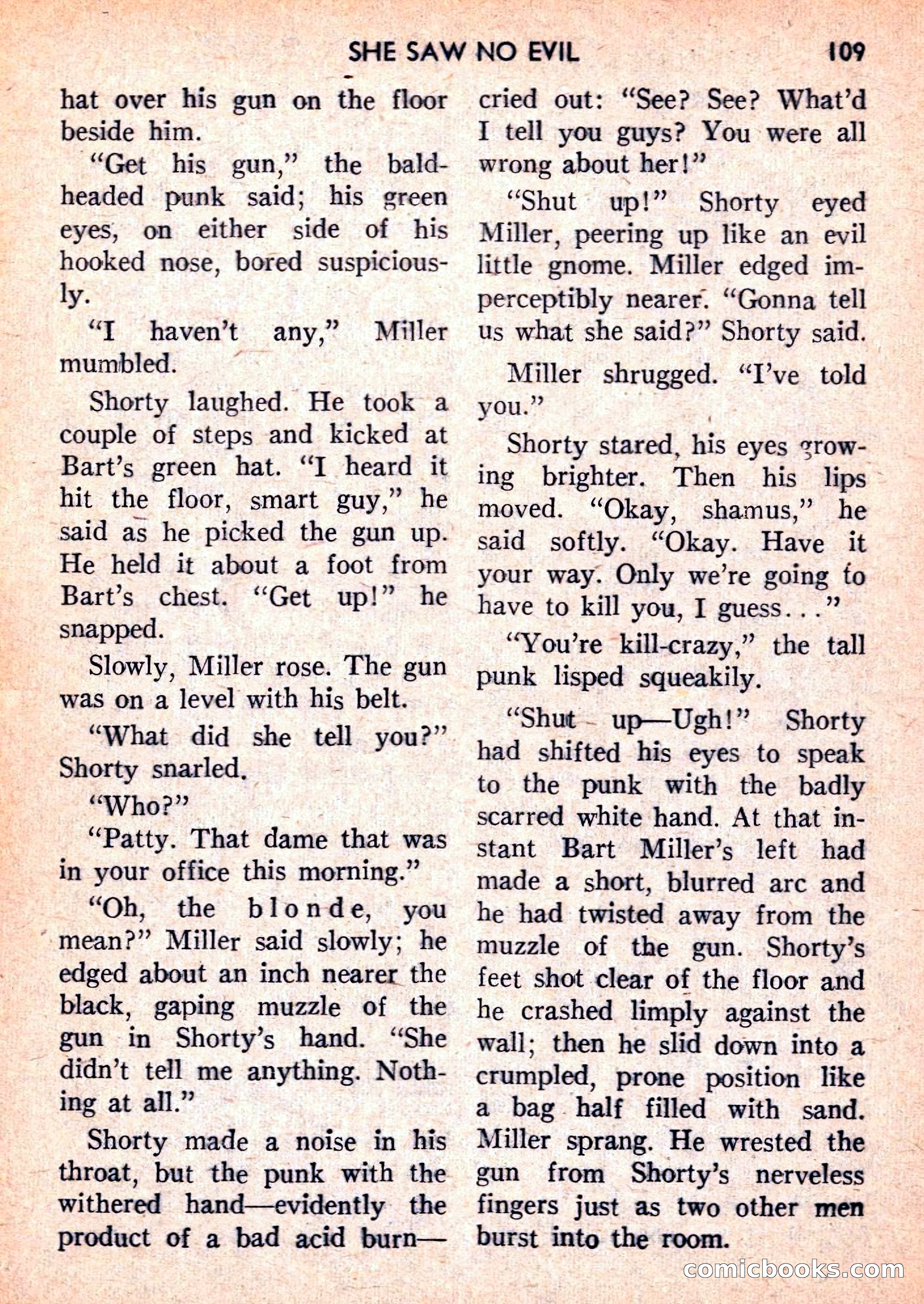 Double Action Detective Magazine, September 1959 — page 109 of 132