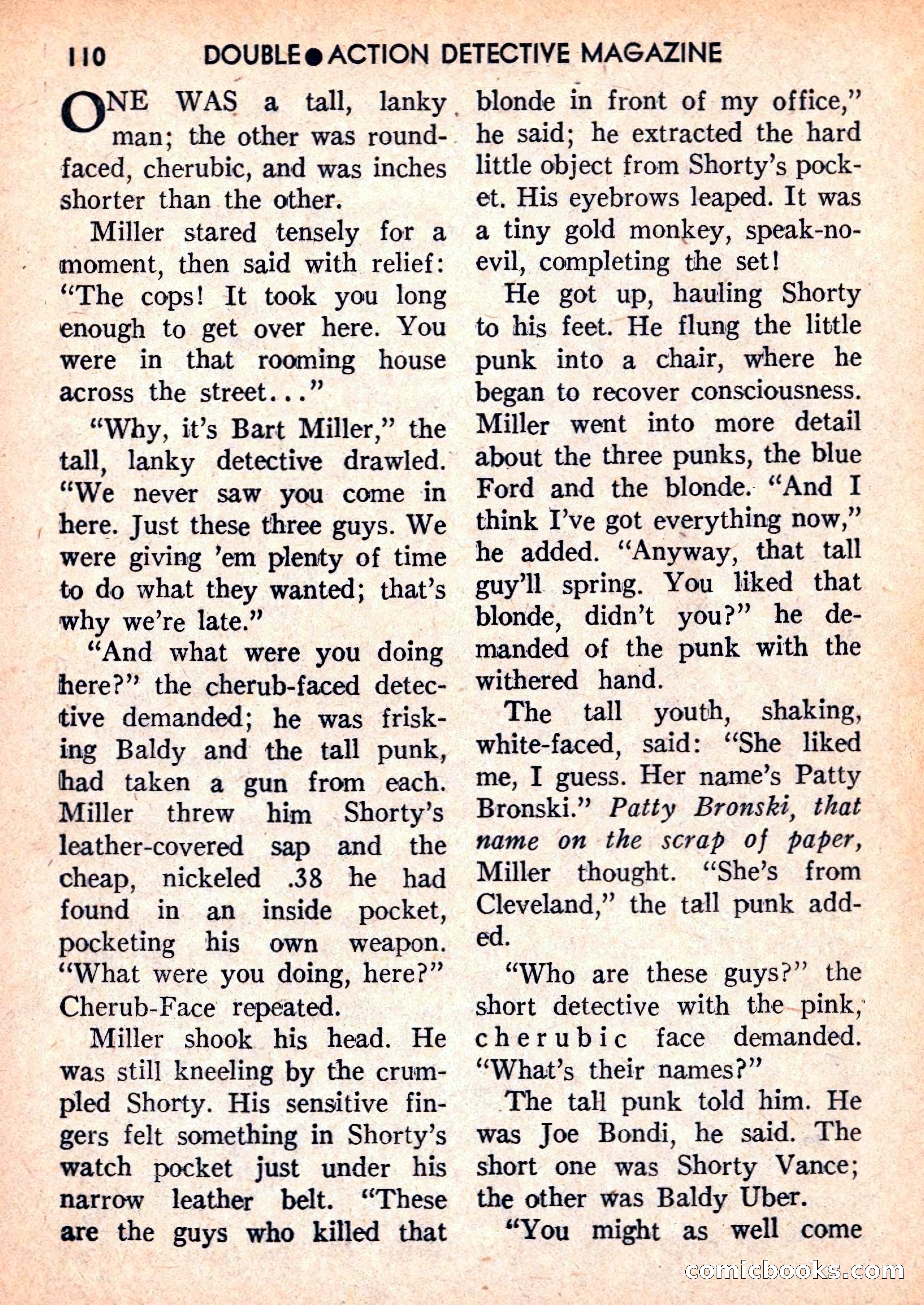 Double Action Detective Magazine, September 1959 — page 110 of 132