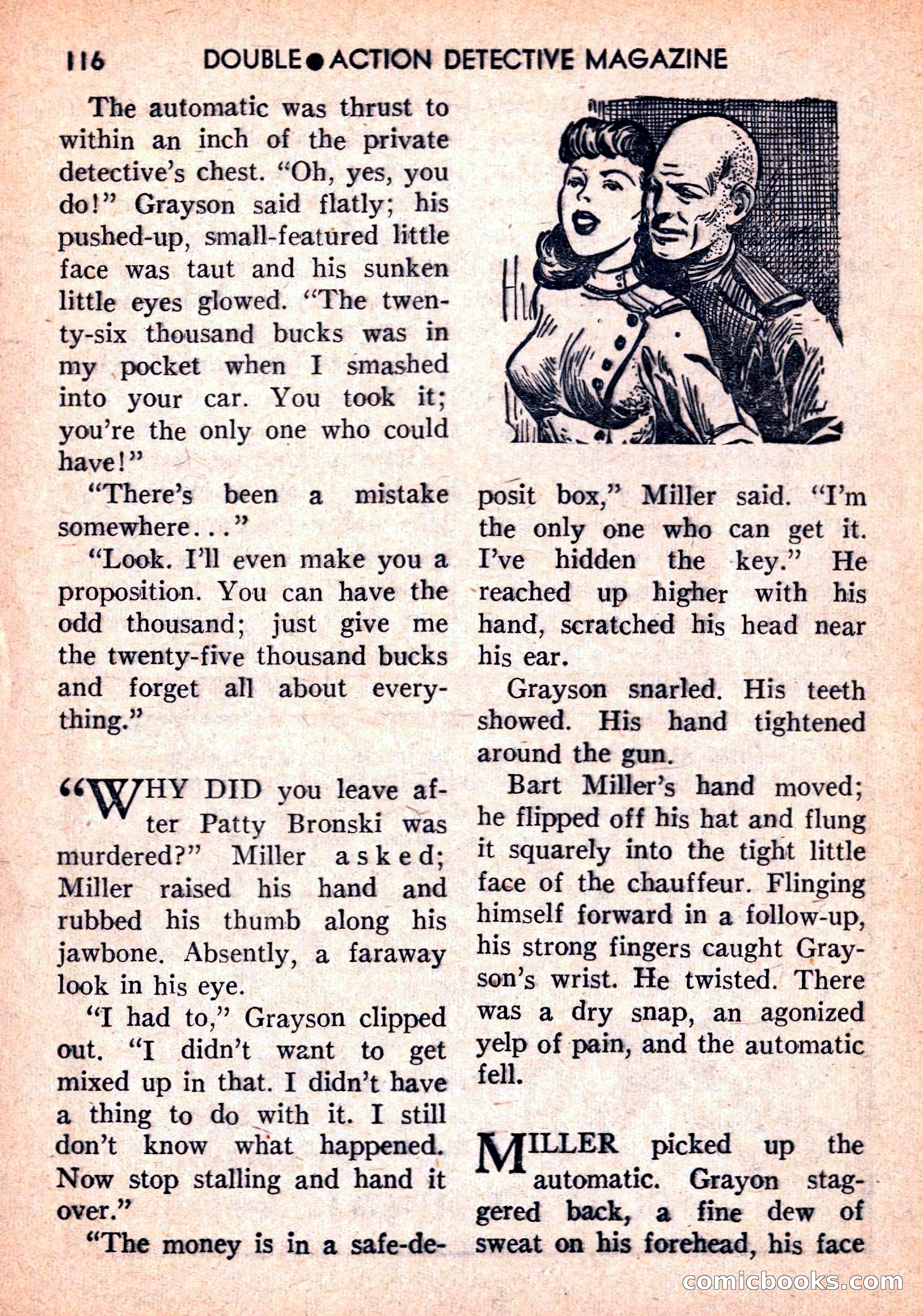Double Action Detective Magazine, September 1959 — page 116 of 132