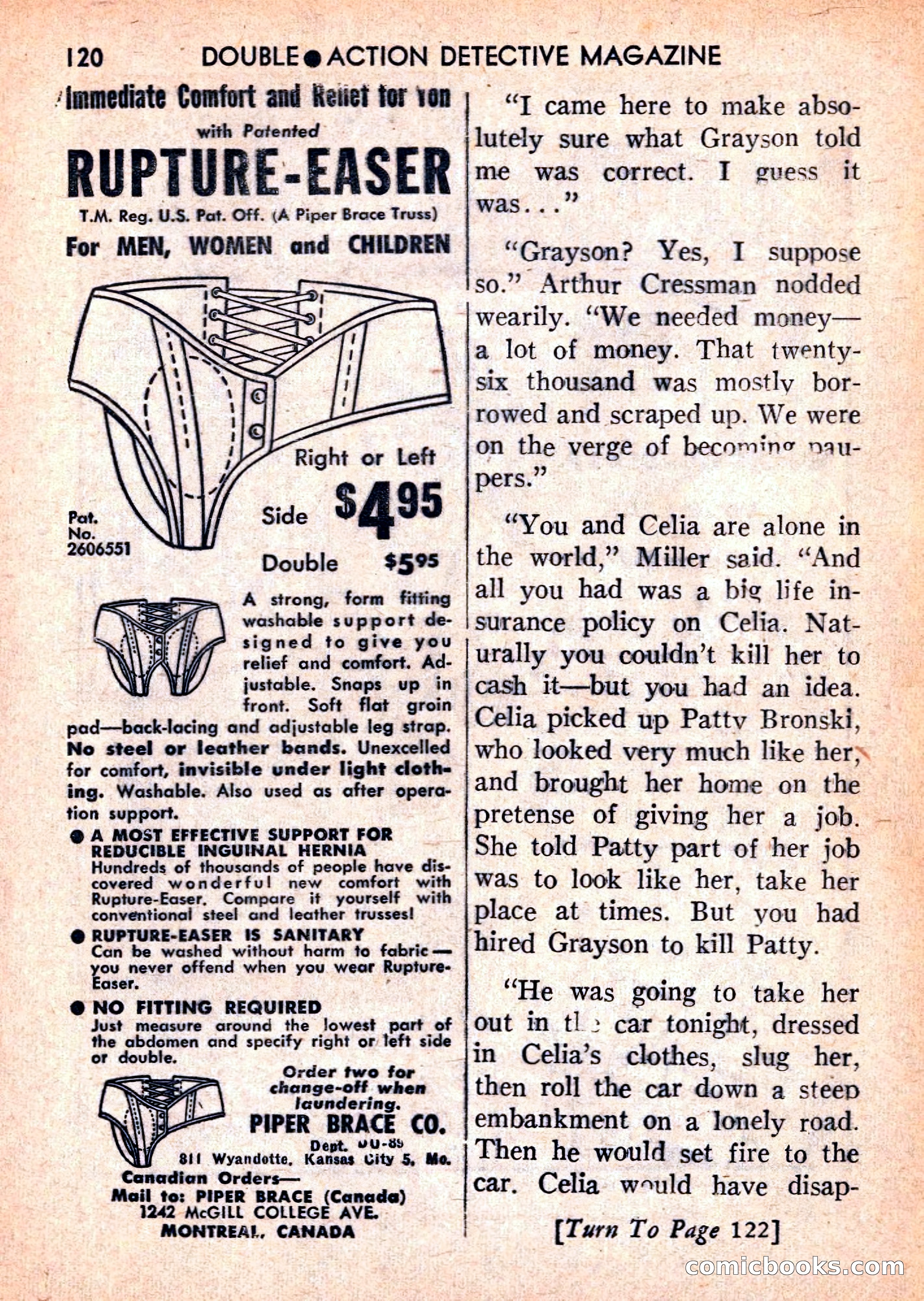 Double Action Detective Magazine, September 1959 — page 120 of 132