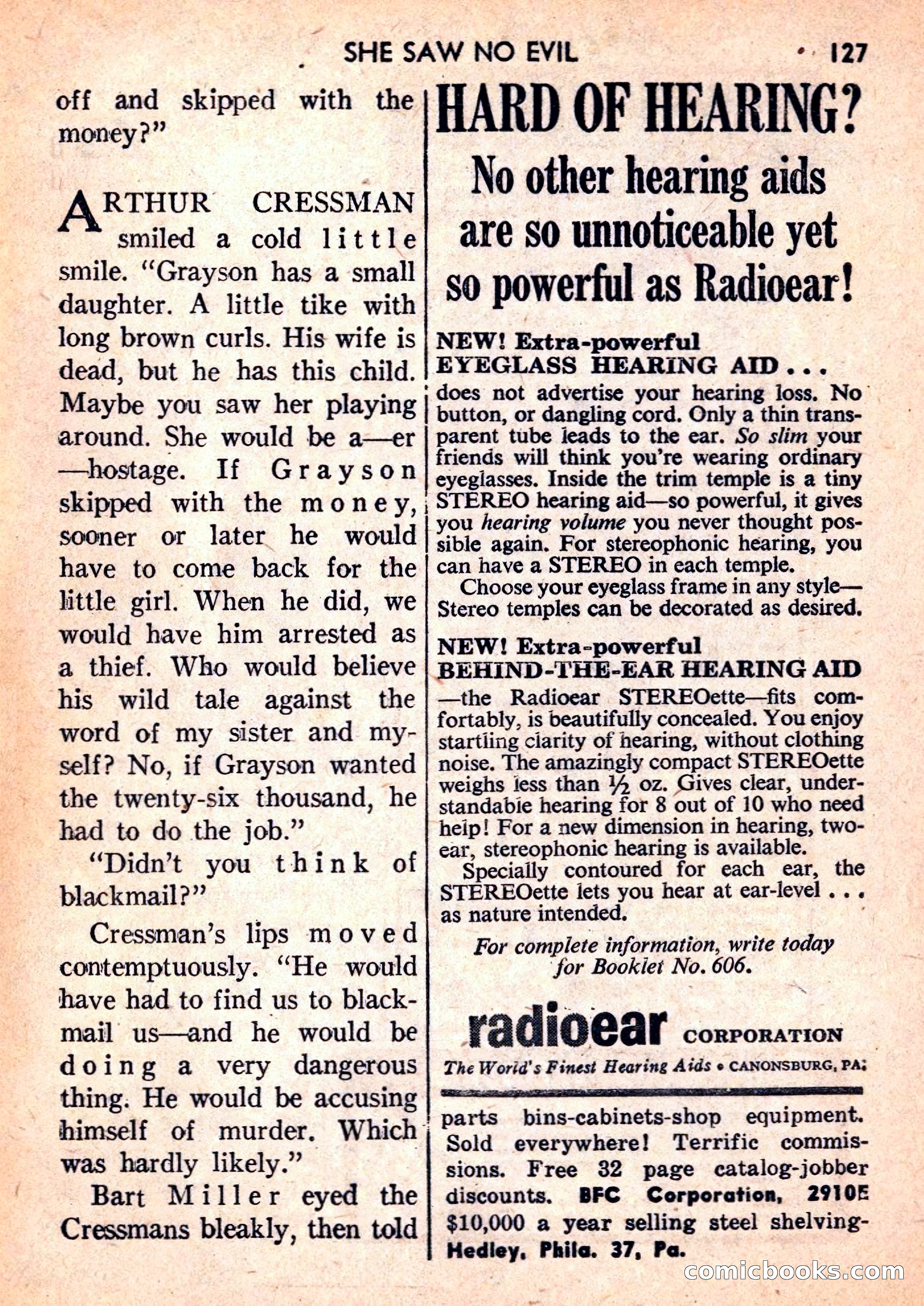 Double Action Detective Magazine, September 1959 — page 127 of 132