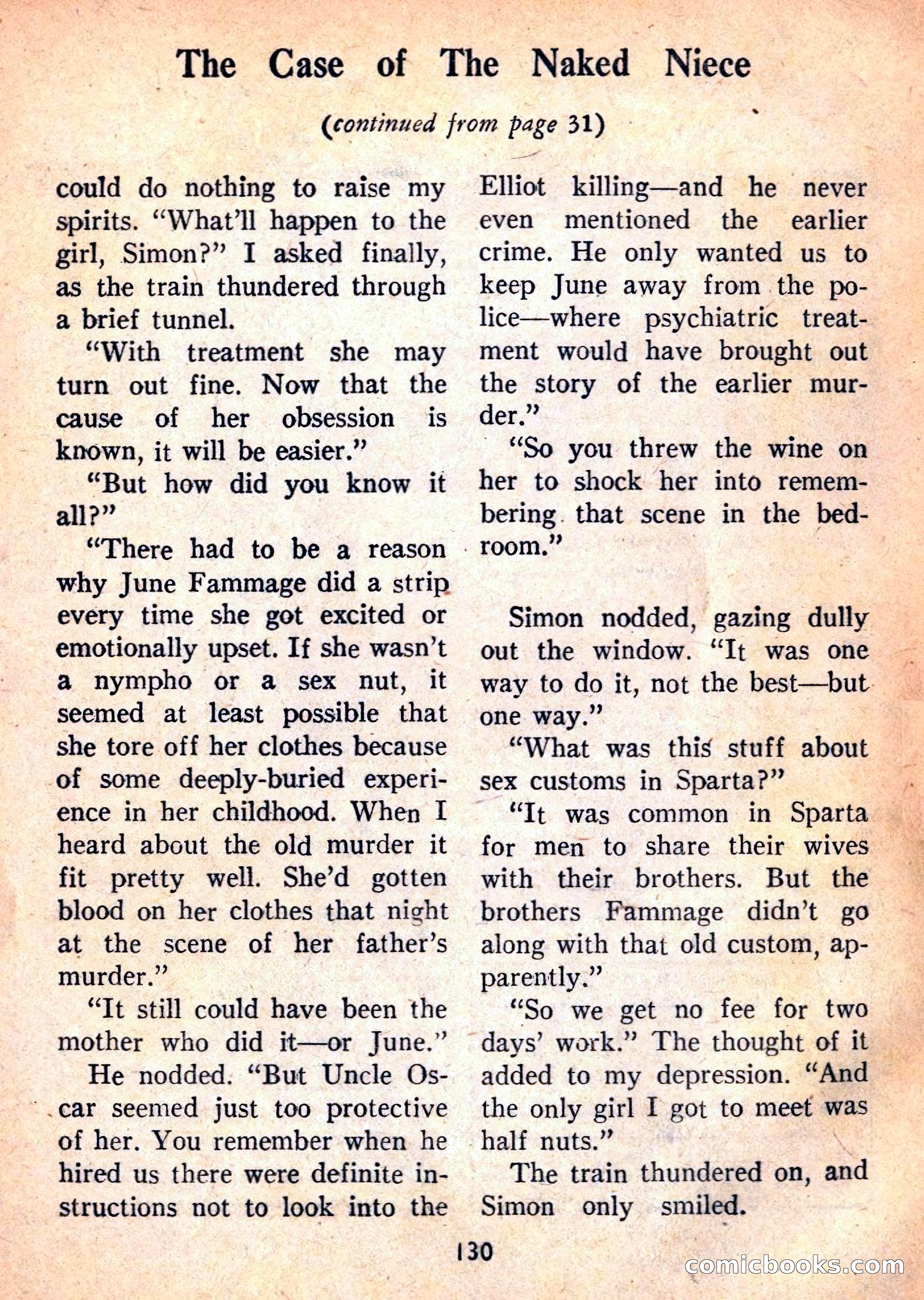 Double Action Detective Magazine, September 1959 — page 130 of 132