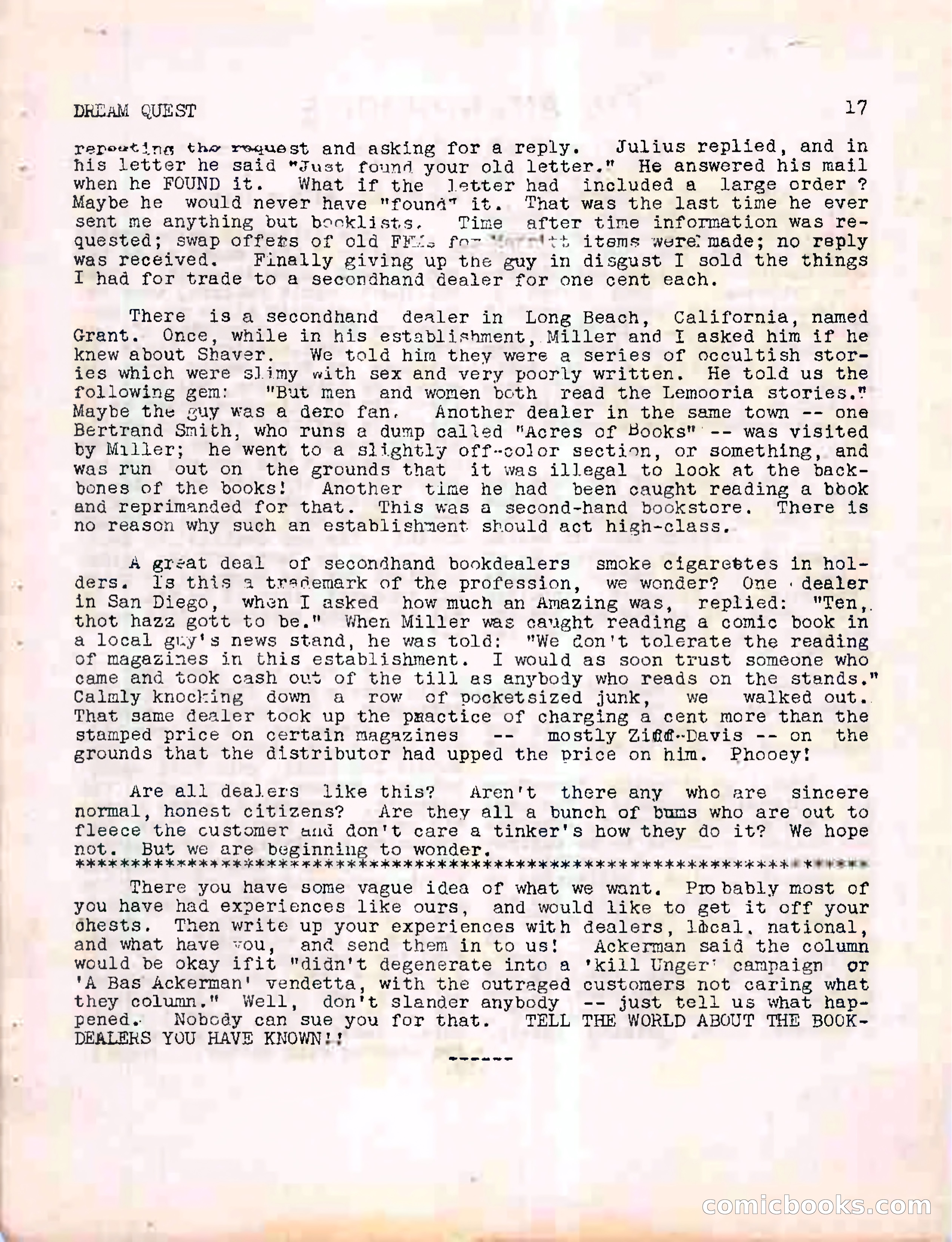Dream Quest, Vol. 1, No. 2 — page 19 of 44
