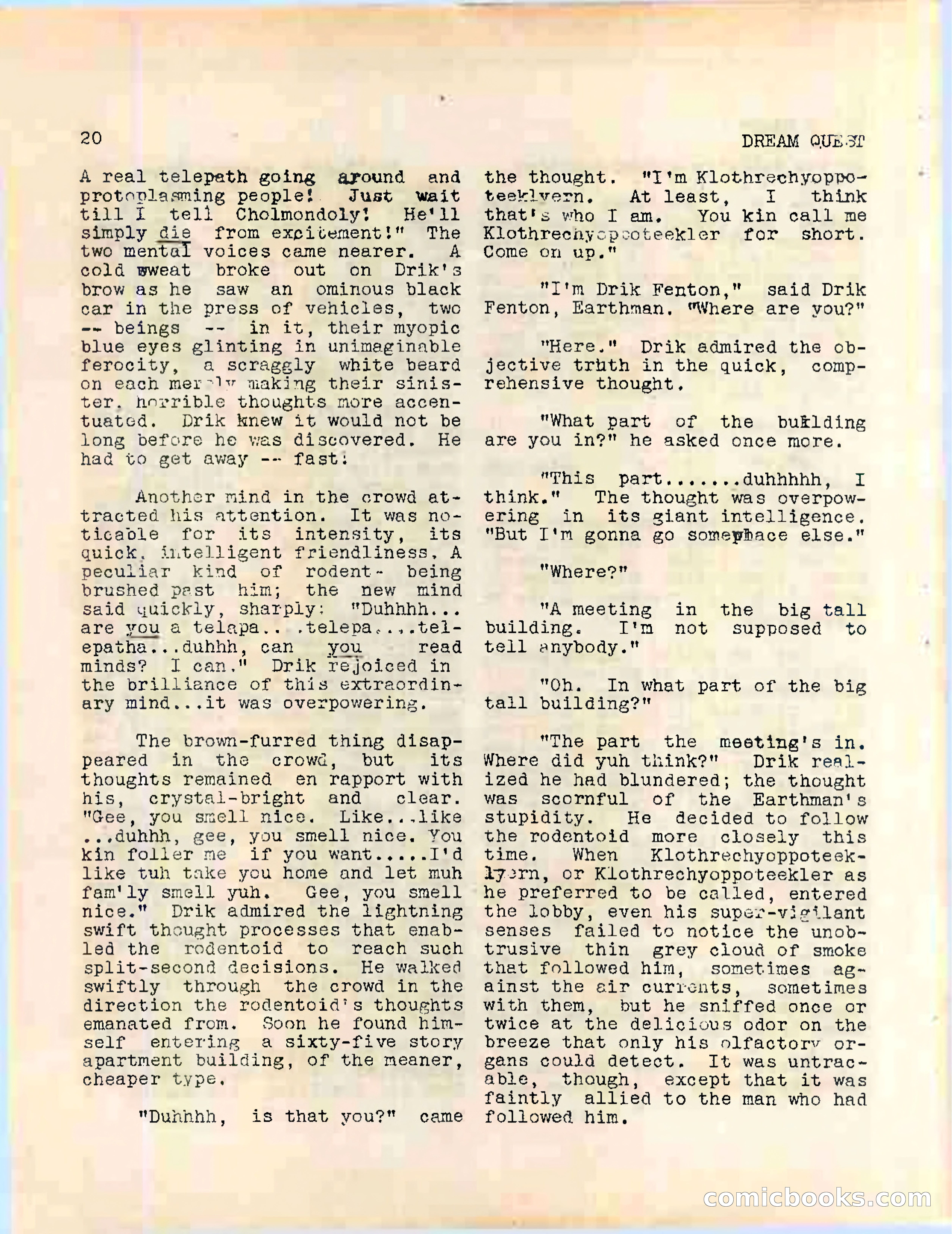 Dream Quest, Vol. 1, No. 2 — page 22 of 44