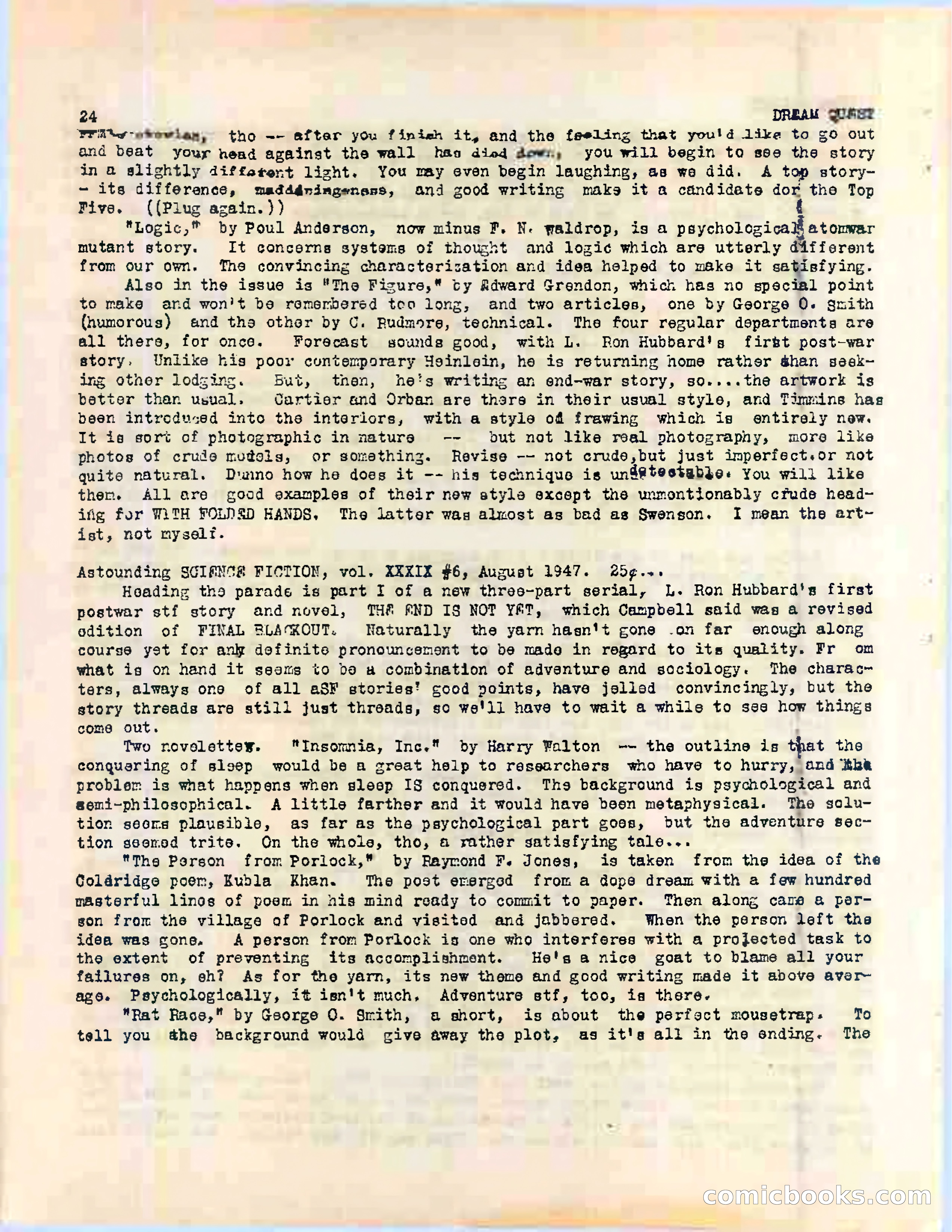 Dream Quest, Vol. 1, No. 2 — page 26 of 44