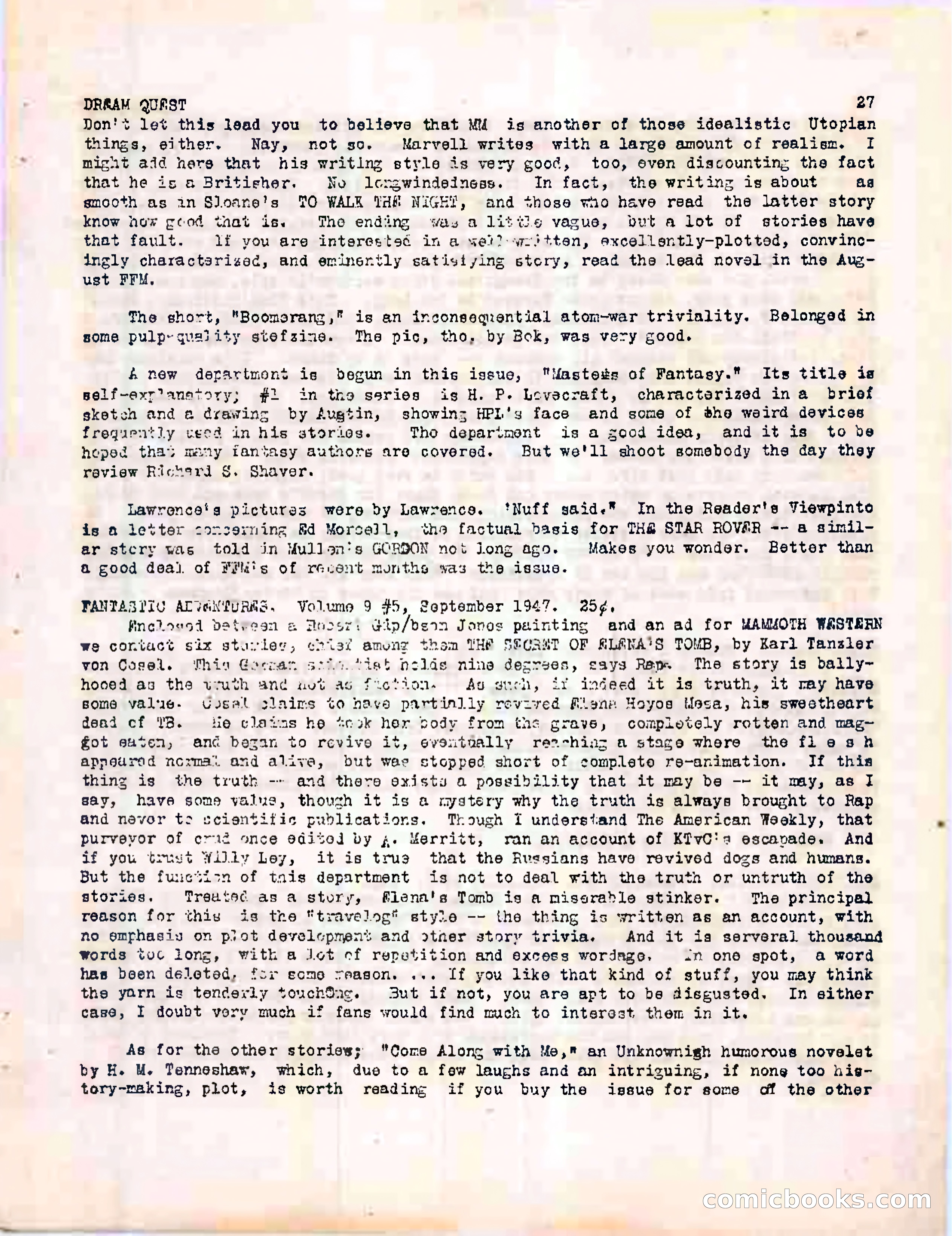 Dream Quest, Vol. 1, No. 2 — page 29 of 44